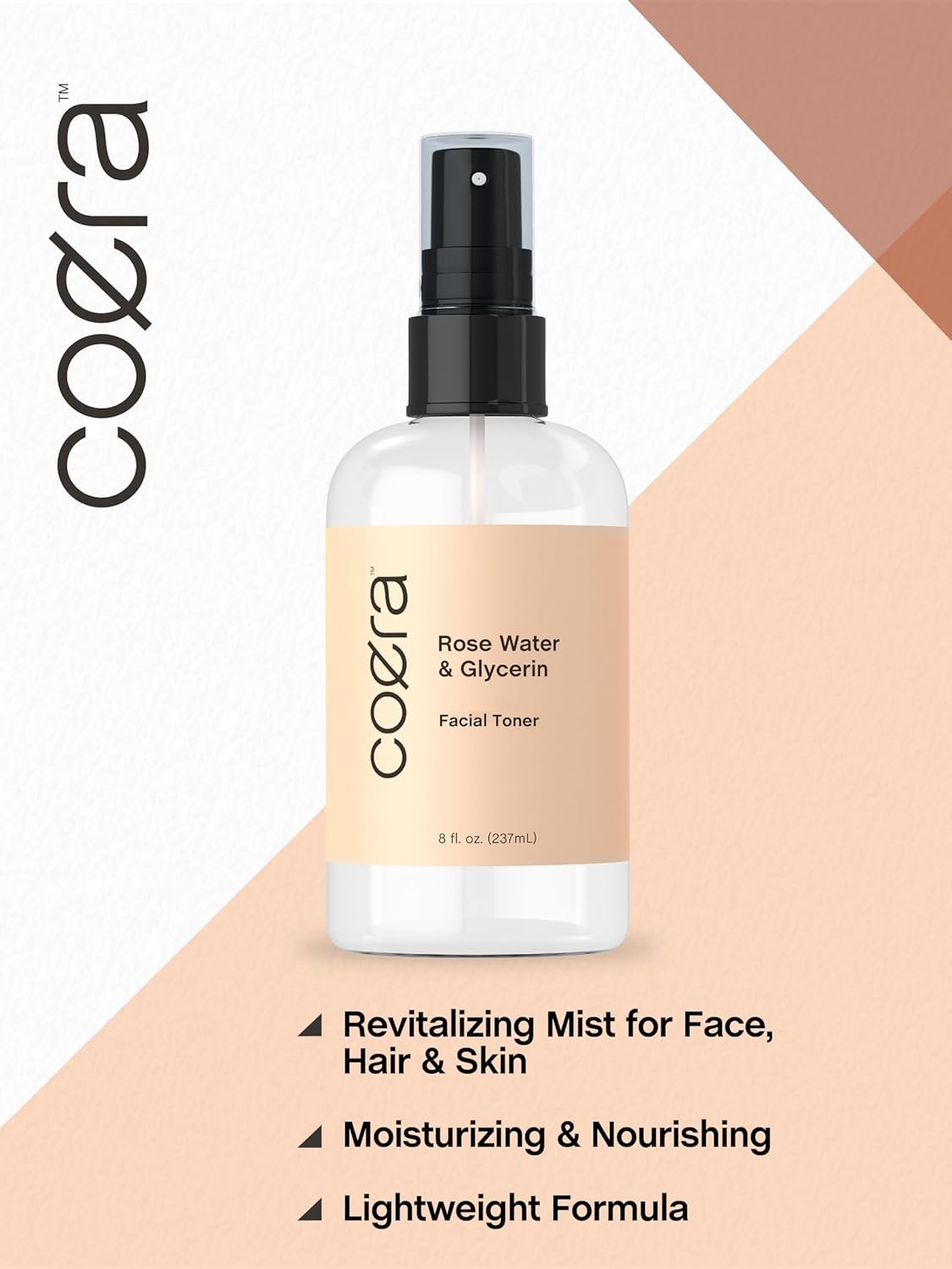 Coera Rose Water & Glycerin Spray for Face | 8 fl oz | Hydrating Facial Toner and Moisturizing Mist for Skin and Hair | Free of Parabens, SLS, & Preservatives | Packaging May Vary - Image 5