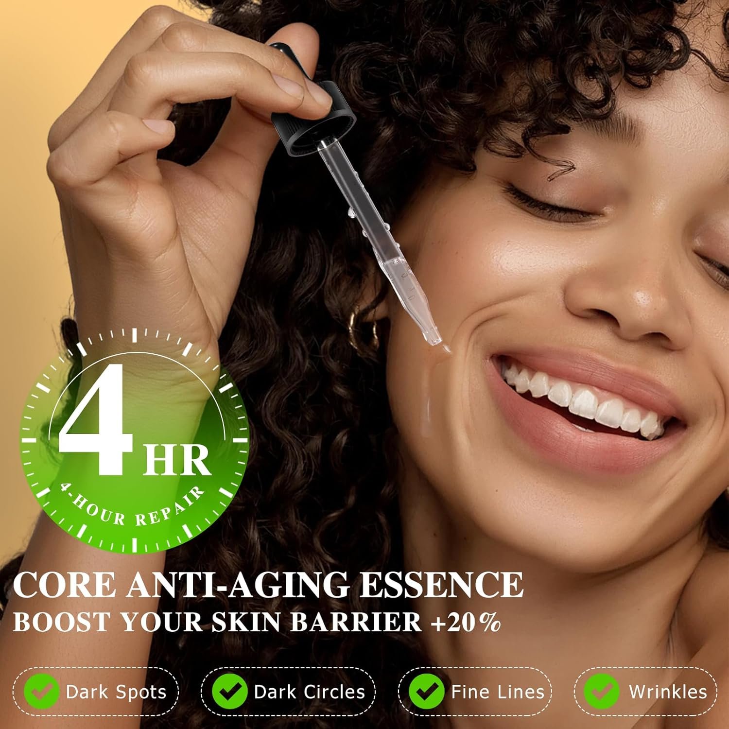 Vitamin C Serum,Anti Aging Facial Serum with Vitamin C,Reduce Dark Spots - Acne & Wrinkles, Brightening Serum, Even Skin Tone, Eye Area, Boost Skin Collagen,Hydrate & Plump Skin 60ml (1pcs) - Image 3