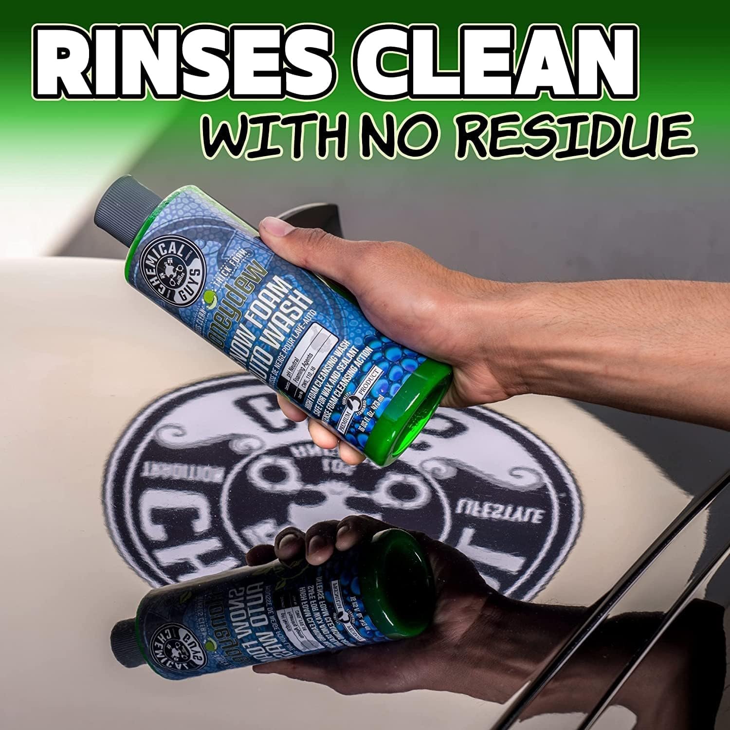 Chemical Guys Honeydew Snow Foam (CWS_110_16) & Extreme Wash & Wax (CWS_207_16) Car Wash Soap 16 oz Bundle (2) 16 oz. Bottles - Image 4