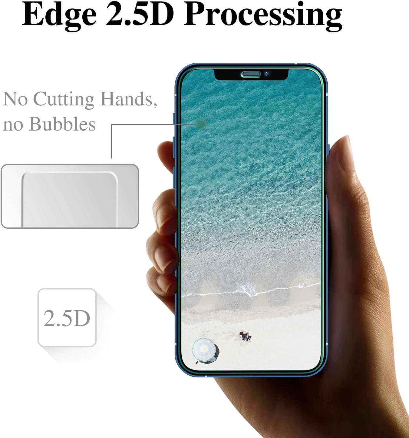 Pokolan Glass Screen Protector for iPhone 12 / iPhone 12 Pro 2020 6.1 Inch 3 Pack Case Friendly Tempered Glass - Image 4