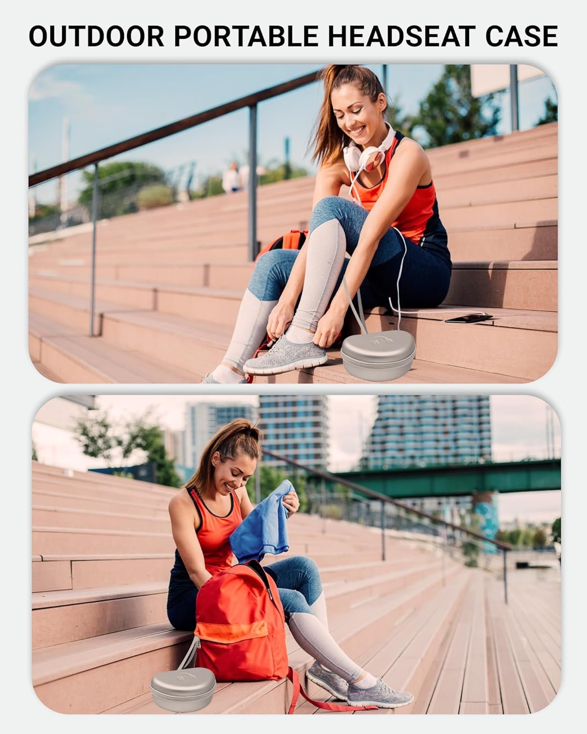 Hard Headphone Case for Beats Solo 4, Studio Pro, Solo 3, Studio 3, Solo 2,Over Ear Headphone Carrying Case with Storage Cable Bag Strap for Travel (Silver) - Image 7