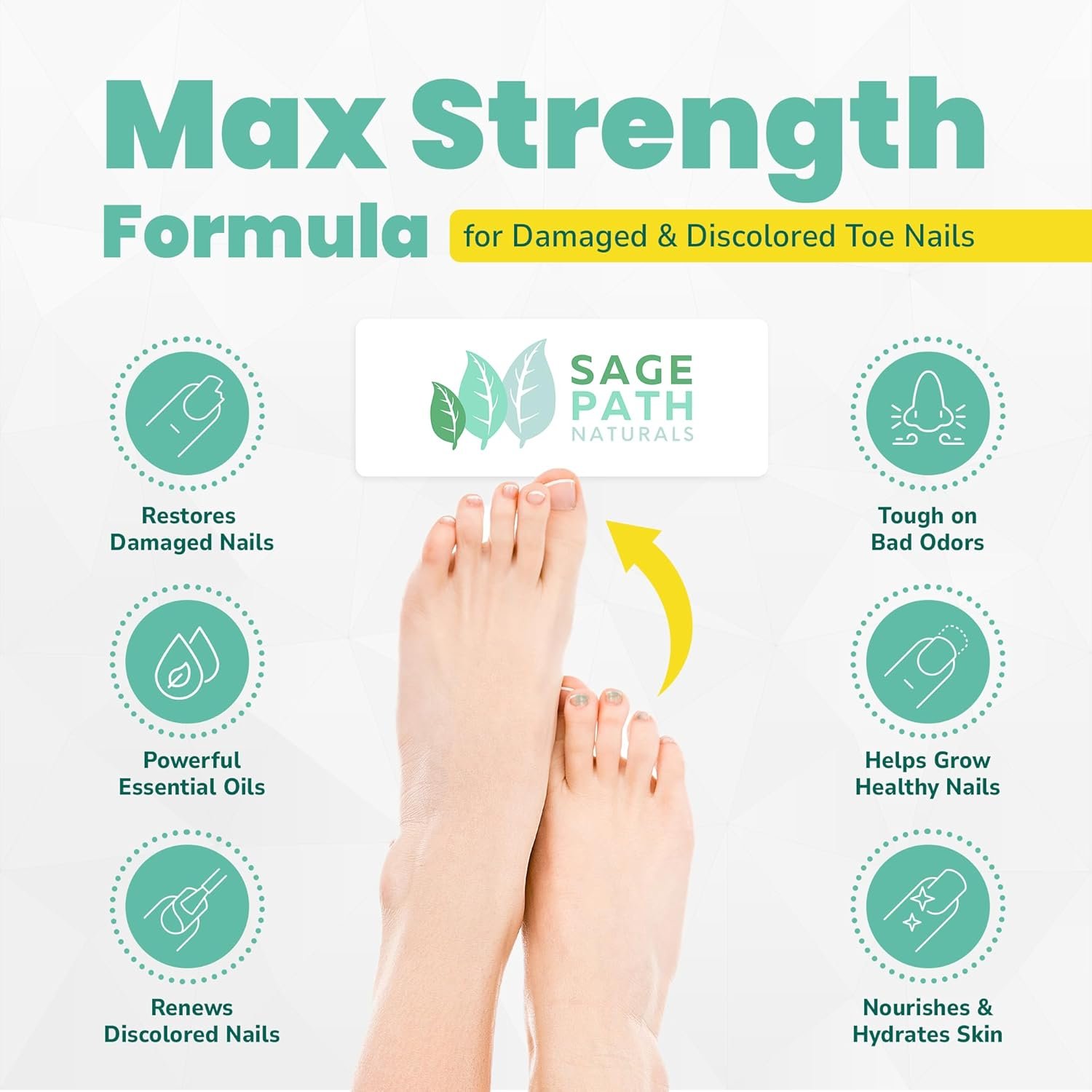 Toenail Fungus Treatment: Premium Tea Tree & Essential Oil Blend - USA Clean Ingredients - No Fillers - No Harsh Chemicals - Max Strength Formula for Damaged & Discolored Toe Nails - Image 6