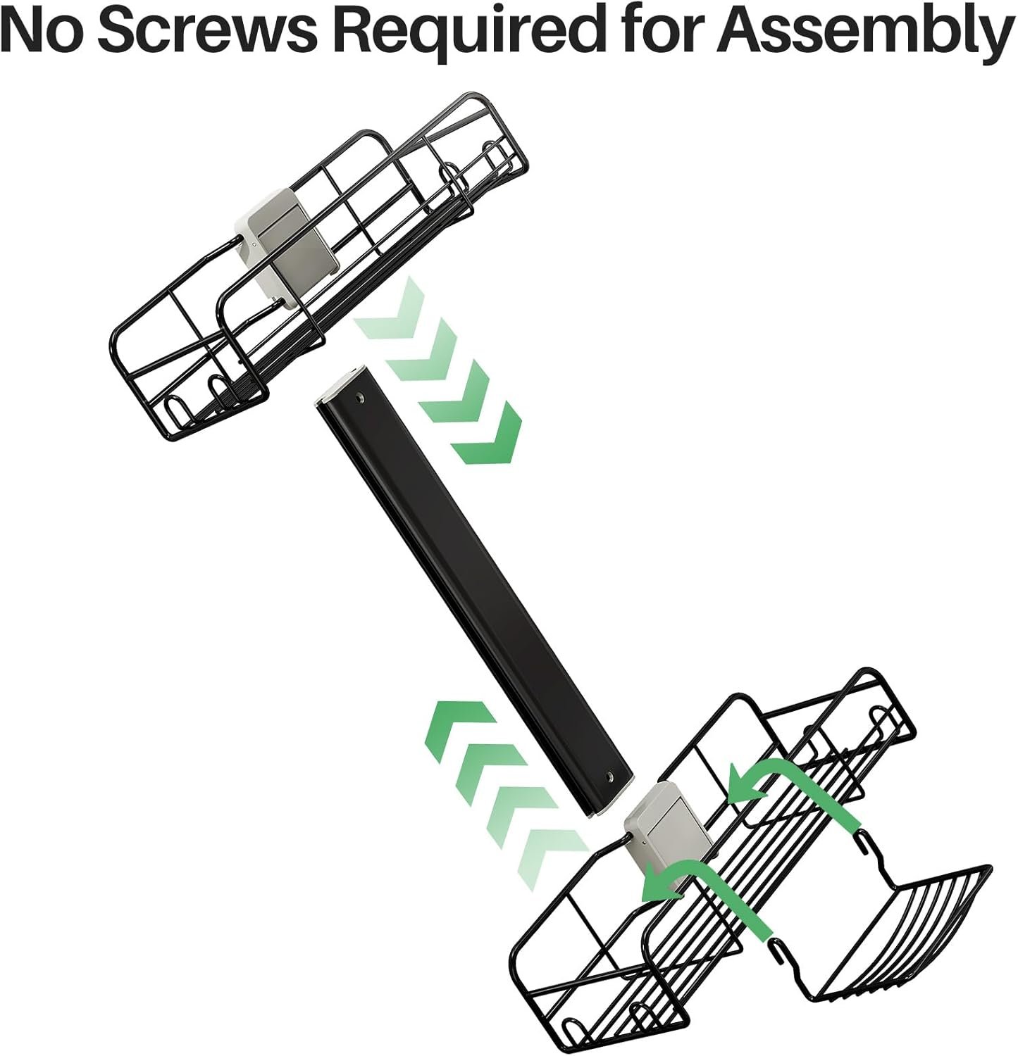 Kitstorack Shower Caddy Hanging - Adjustable Shower Organizer with Soap Dish Rustproof Stainless Steel Shelf & Aluminum Spine No Drilling Shower Shelves for Bathroom Organizers and Storage - Image 5