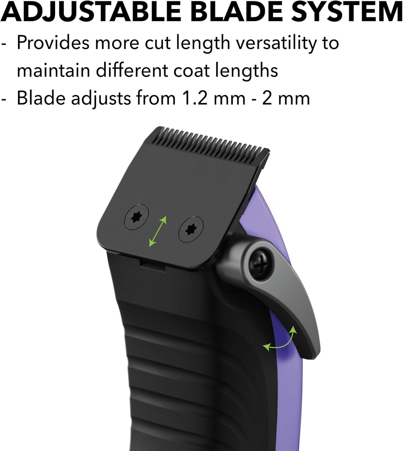 Andis Easy Clip Adjustable Blade Cordless II Dog Clipper, 10 Piece Kit, Lithium-Ion Battery, Purple, 560017 - Image 4