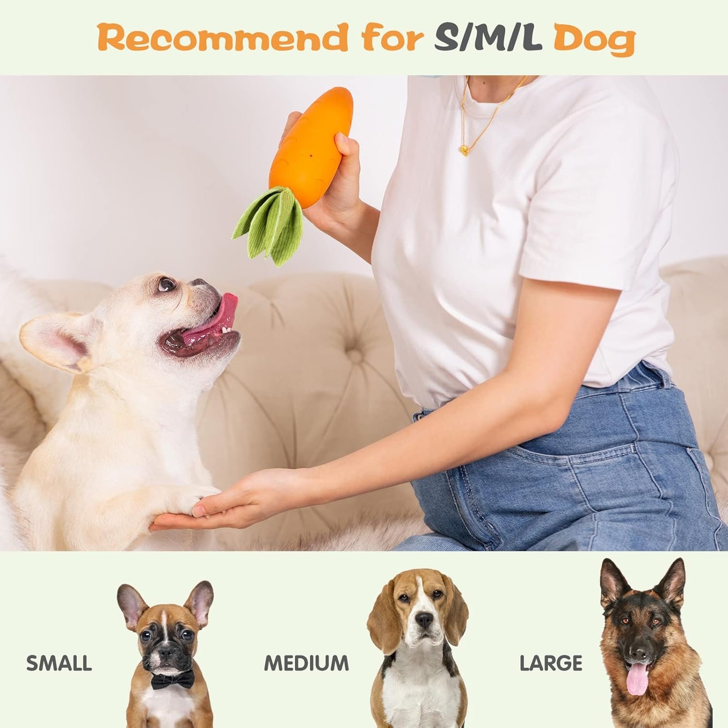 HEYKEY Dog Toys for Aggressive Chewers, Squeaky Dog Toys, Indestructible Dog Toys,Rubber Dog Chew Toys for Small, Medium, Large Dogs, Milk Flavor - Image 6