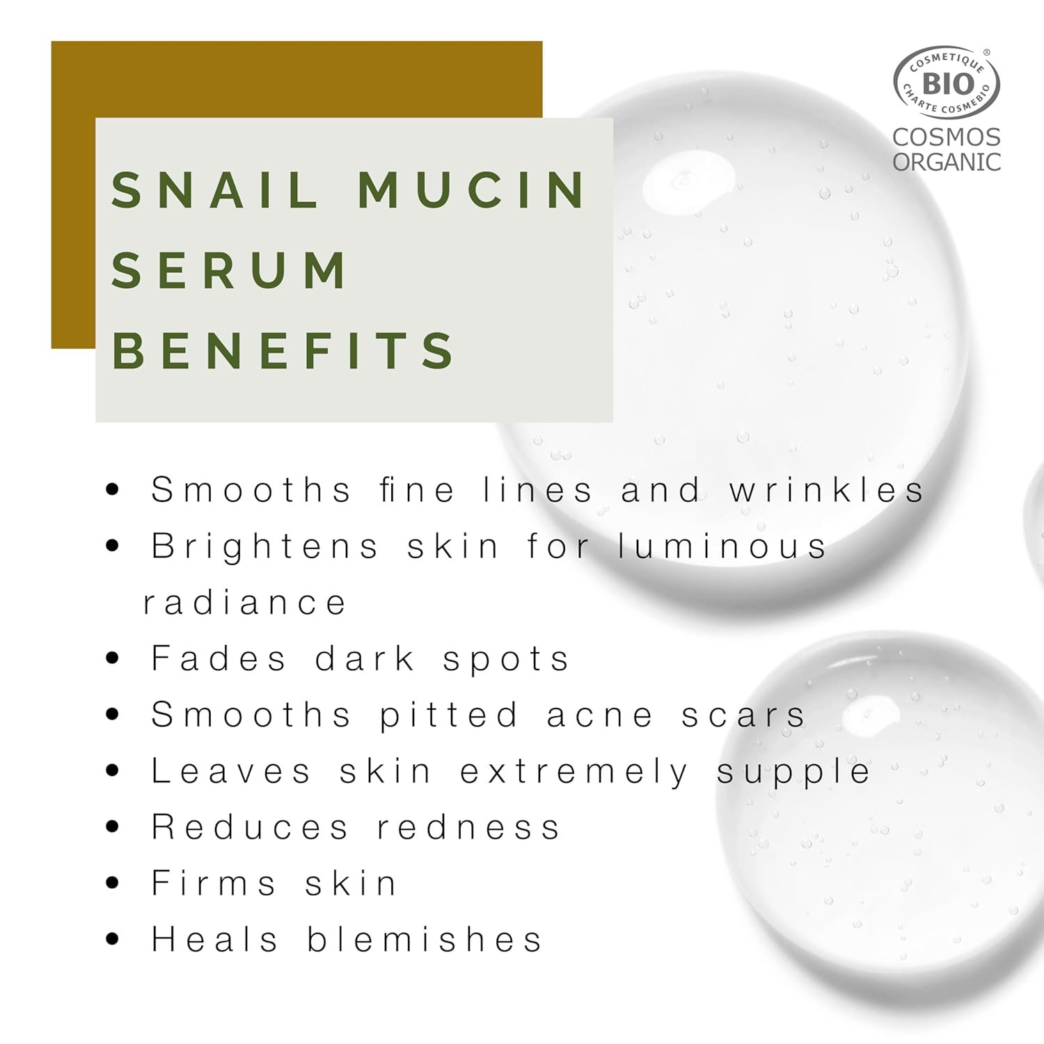 100% Pure Organic Snail Mucin Serum, Made in France - Luxury Beauty Serum & Skin Repair Serum, 1 Oz. - Image 6