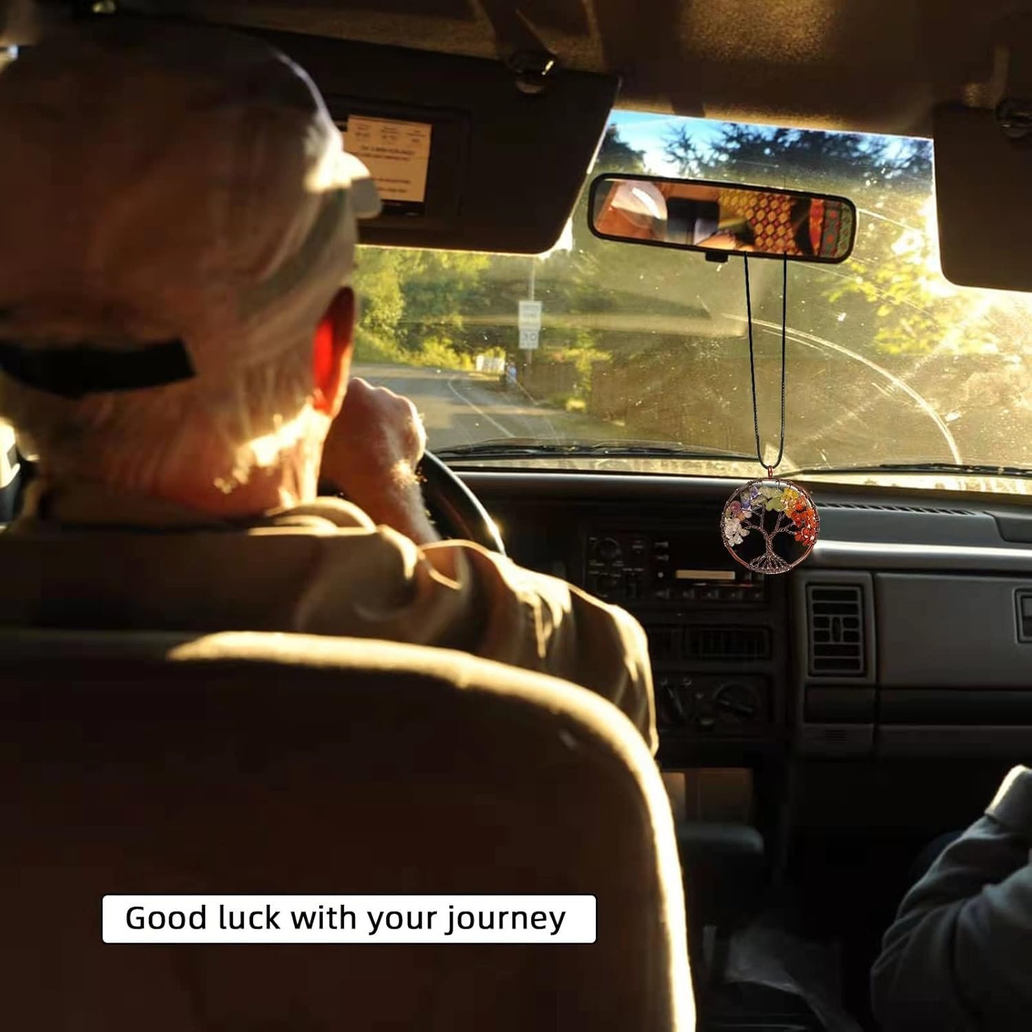 Car Mirror Hanging Accessories Healing Crystal Decor Tree of Life Car Hanging Decor 7 Chakras Stones Ornaments Good Luck Home Decoration - Image 5