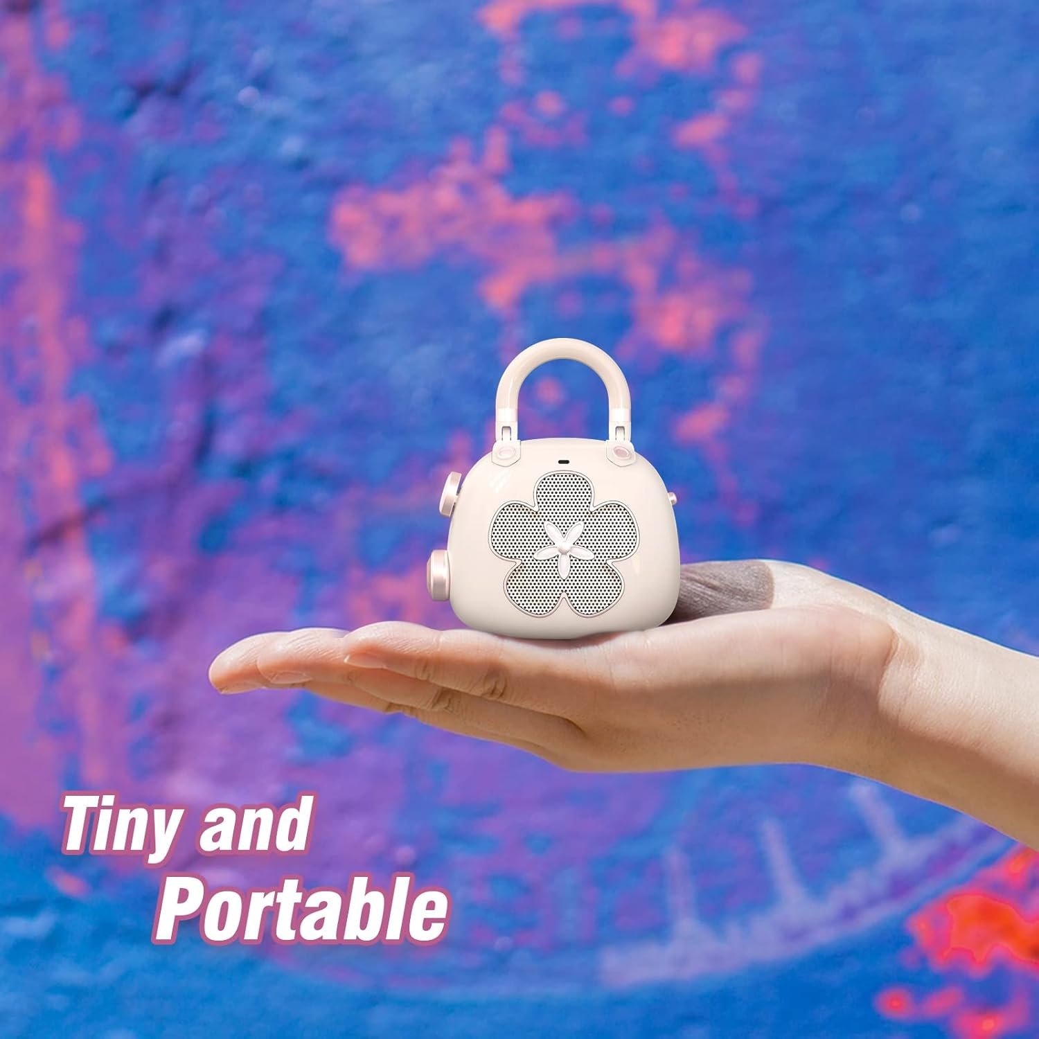 DOSS Candy Cute Bluetooth Speaker, Mini Portable Speaker with Mighty Sound, Retro Stylish Design, Adorable Speaker for Room, Desk Decoration, Present for Minors, Women-Pink - Image 3