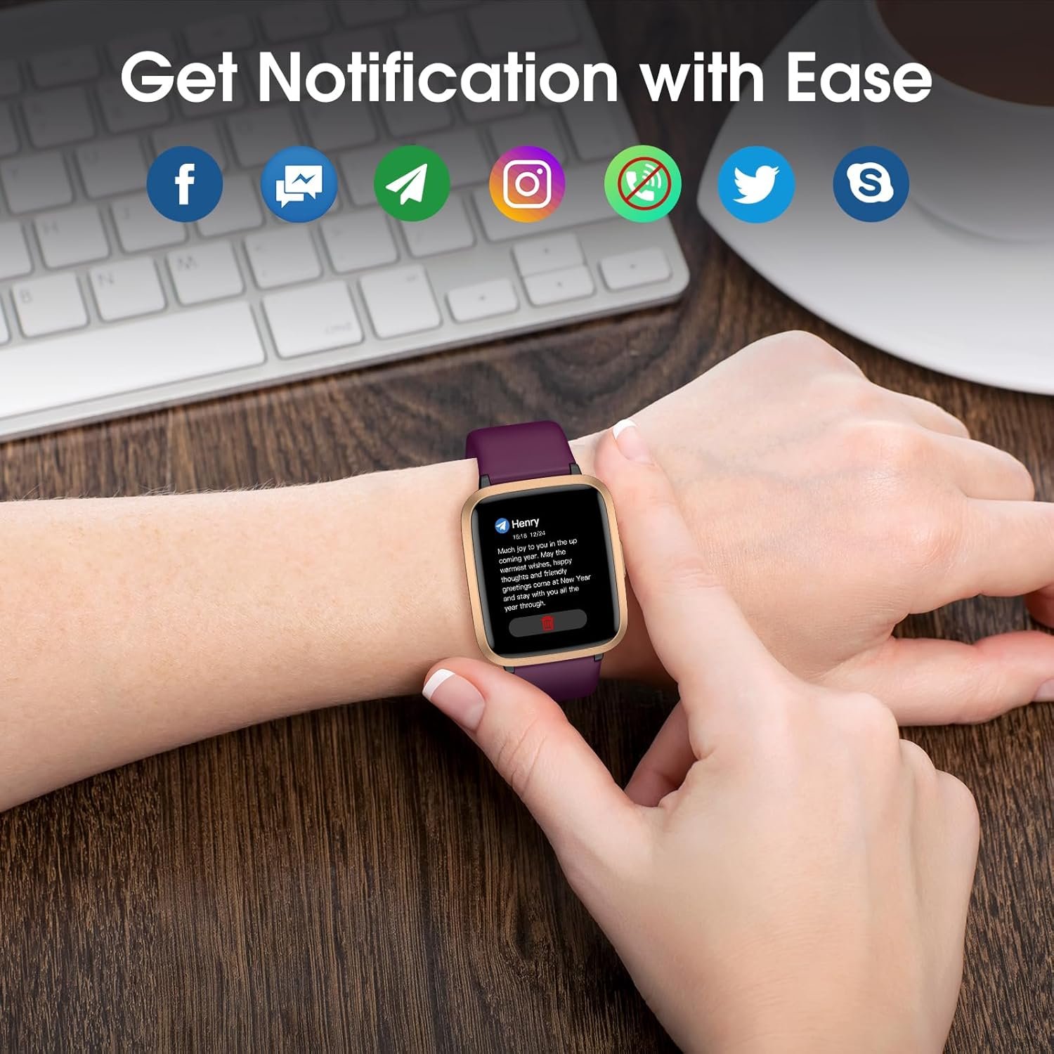 Smart Watch, Fitness Tracker with Touchscreen, Heart Rate Monitor, Blood Oxygen, Sleep Tracking Fitness Watch 5ATM Waterproof Smartwatch for Women Men Pedometer Step Calories for Android iOS - Image 6