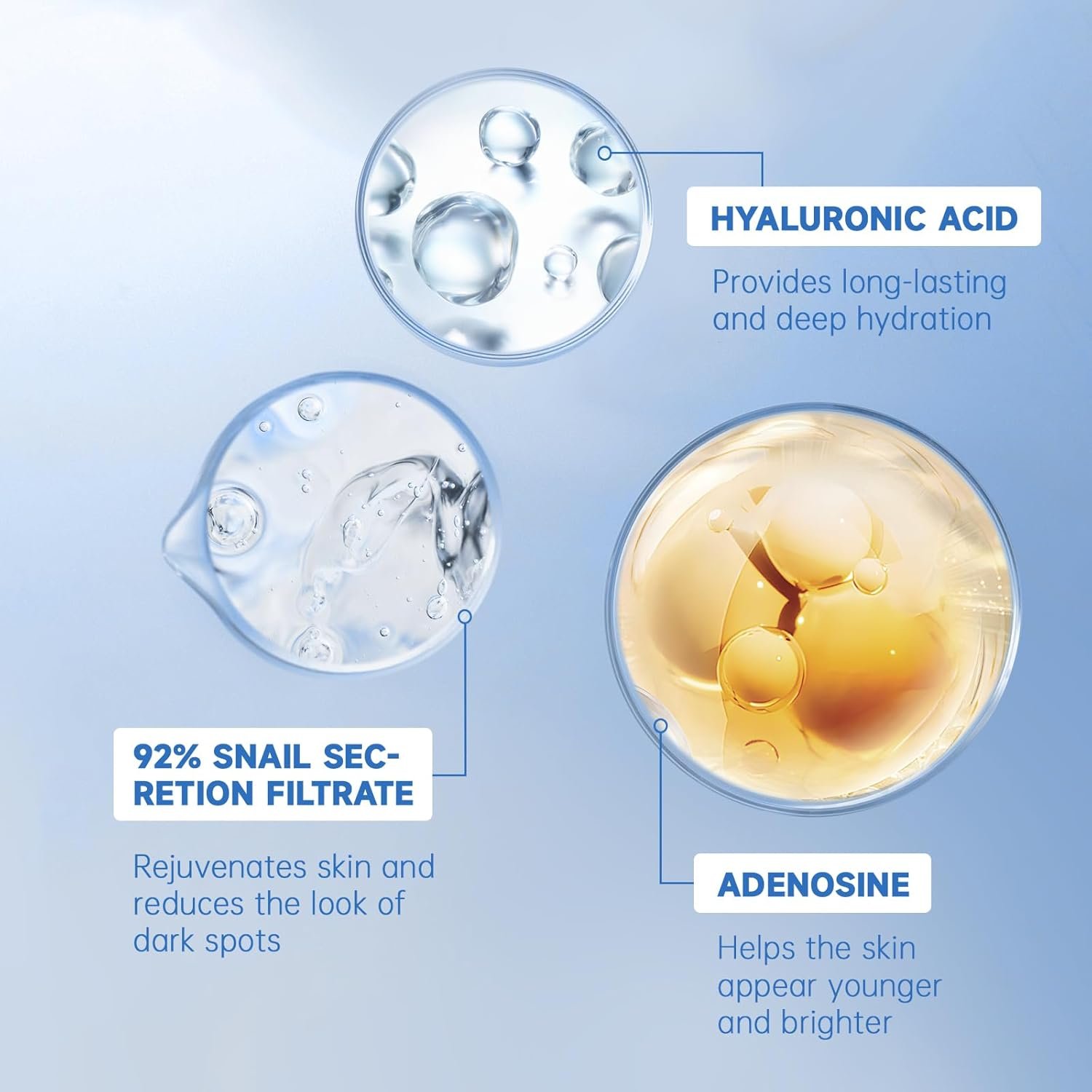 VGO Snail Mucin 92% Moisturizer Daily Face Moisturizer Hydrating Repair Face Gel Cream for Dry & Sensitive Skin, All Skin Types 50g / 1.76oz - Image 3