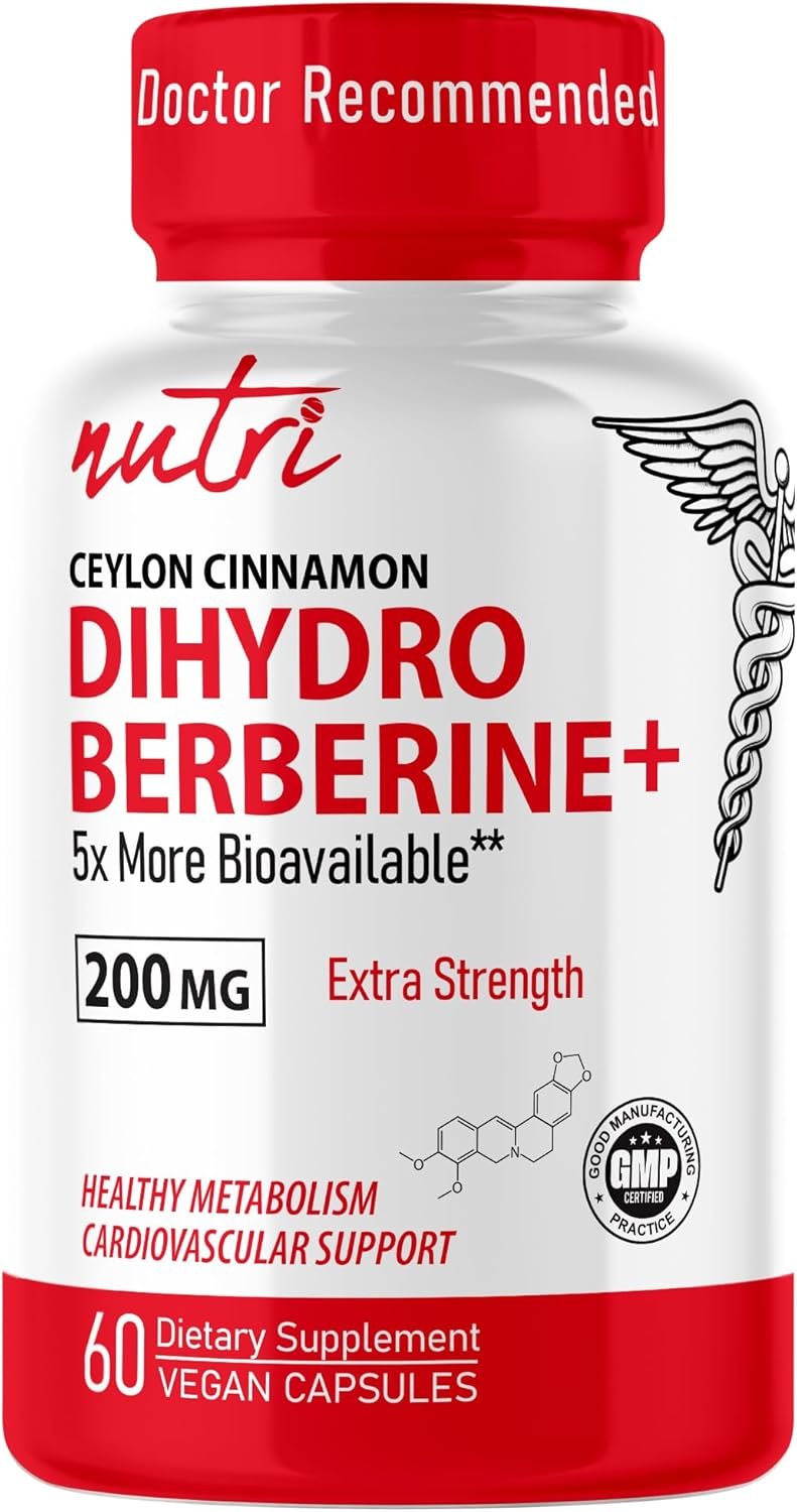 Dihydroberberine Supplement 200mg 60 Capsules - With Ceylon Cinnamon - 5X More Effective Than Regular Berberine HCL - Super Berberine with Ceylon Cinnamon - Dihydroberberine with Ceylon Cinnamon - Image 2