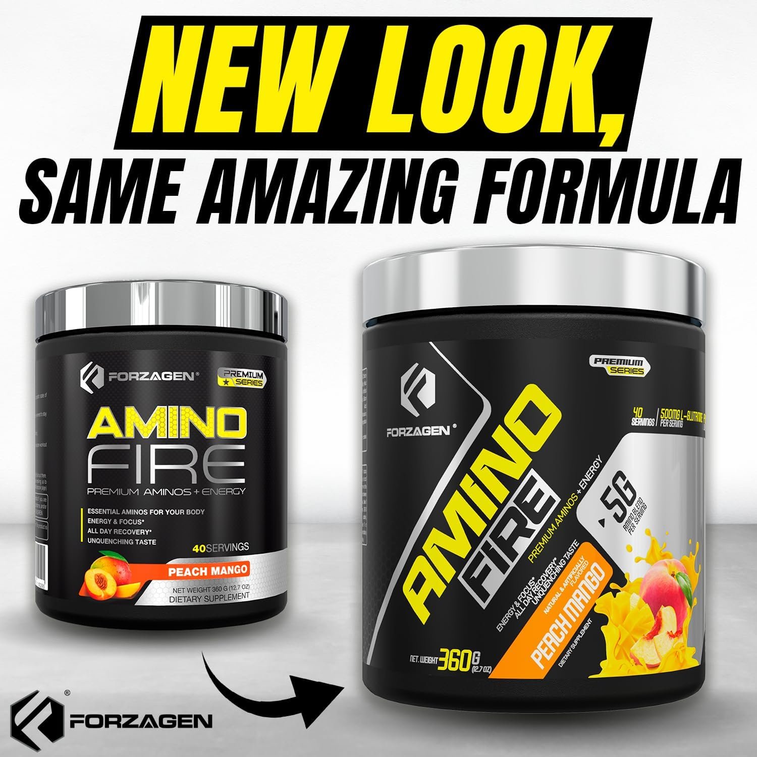 Forzagen Amino Fire | Essential Amino Energy Powder for Pre-Workout | BCAA Energy Boost & Muscle Recovery Drink Mix, Enhance Focus & Concentration, Dietary Supplement | Peach Mango, 40 Servings - Image 6