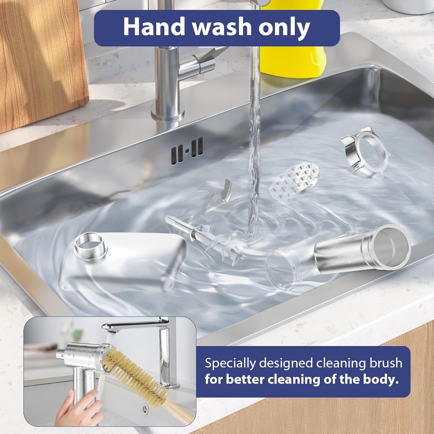 Metal Food Grinder Attachment for KitchenAid Stand Mixers, Meat Grinder Accessories Including Sausage Stuffer Tubes & Holder, Grinding Plates, Grinding Blades - Image 8