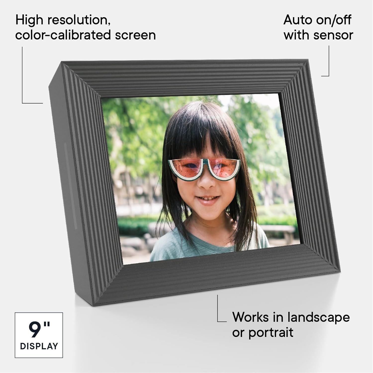 Aura Mason WiFi Digital Picture Frame | Wirecutter's Best Digital Frame for Gifting | Send Photos from Your Phone | Quick, Easy Setup in Aura App | Free Unlimited Storage | Black - Image 4