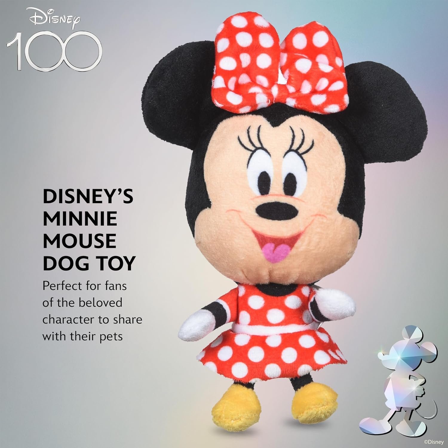 Minnie Mouse Plush Squeaky Dog Toy 6in | Disney Dog Toys | Plush Squeaker Toy for Dogs Inspired by Minnie Mouse, Disney Mickey and Friends - Image 3