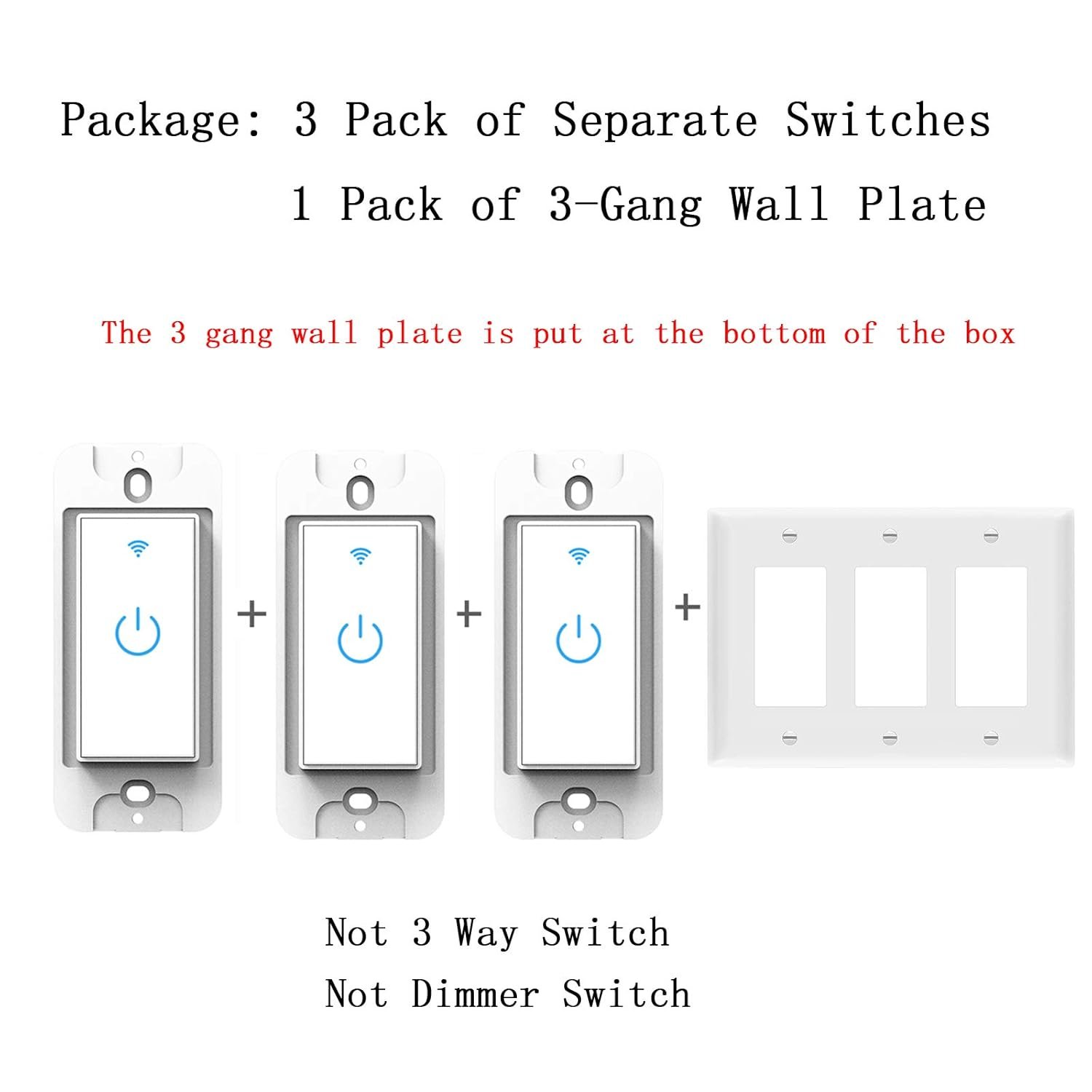 Smart Switch WiFi Light Switch 3 Gang Wireless Light Switch Compatible with Alexa and Google Home - Image 8