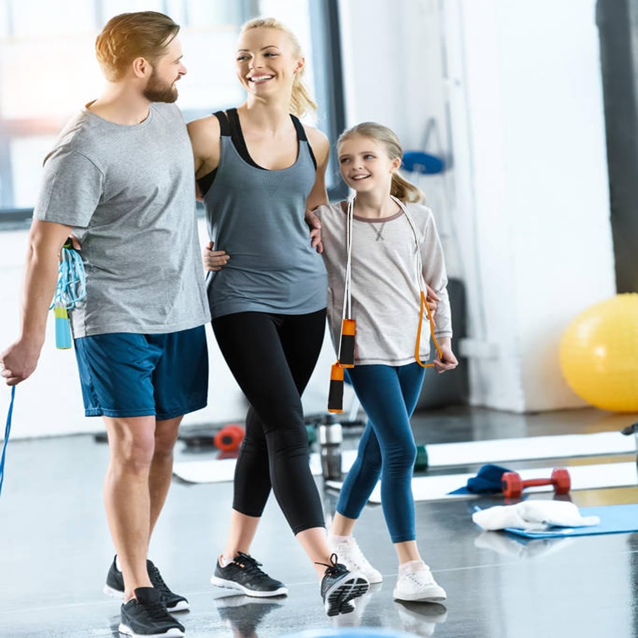 jump rope for kids women and men,Lightweight jump rope with double ball bearing system, Adjustable Tangle-Free Fitness Skipping Ropes with Silicone Comfortable Grips - Image 7