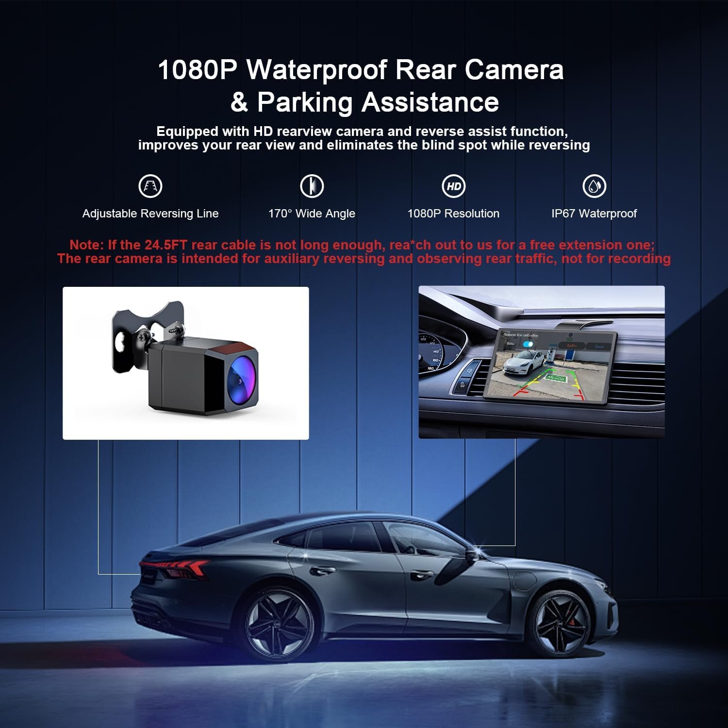 8'' Wireless Apple Carplay Screen & Android Auto, Portrait & Landscape Screen, Backup Camera, Portable Car Audio Receivers, GPS Navigation, Bluetooth, Voice Control,Mirror Link, OTA, Magnetic Mount - Image 7