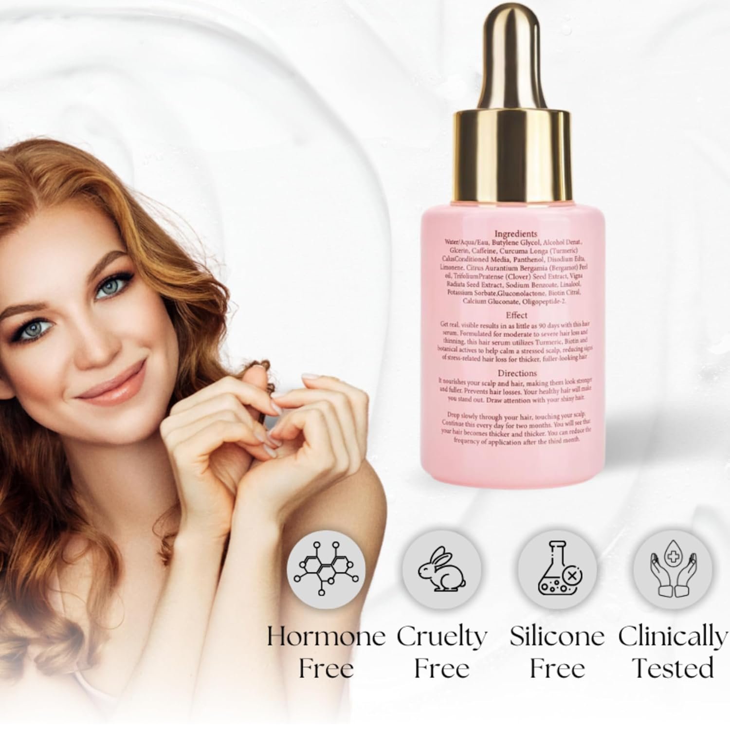 ORE Hair Serum for Hair Growth – 30ml Biotin Hair Growth Serum with Turmeric, Botanical Extracts – Effective Hair Loss Serum for Fuller, Thicker Hair – Non-Greasy Lightweight Formula - Image 4