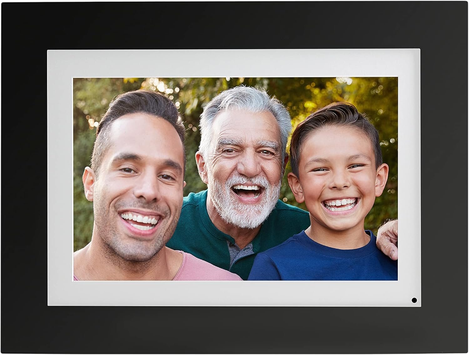 Brookstone PhotoShare 8” Smart Digital Picture Frame, Send Pics from Phone to Frames, WiFi, 8 GB, Holds 5,000+ Pics, HD Touchscreen, Premium Black Wood, Easy Setup, No Fees - Image 2
