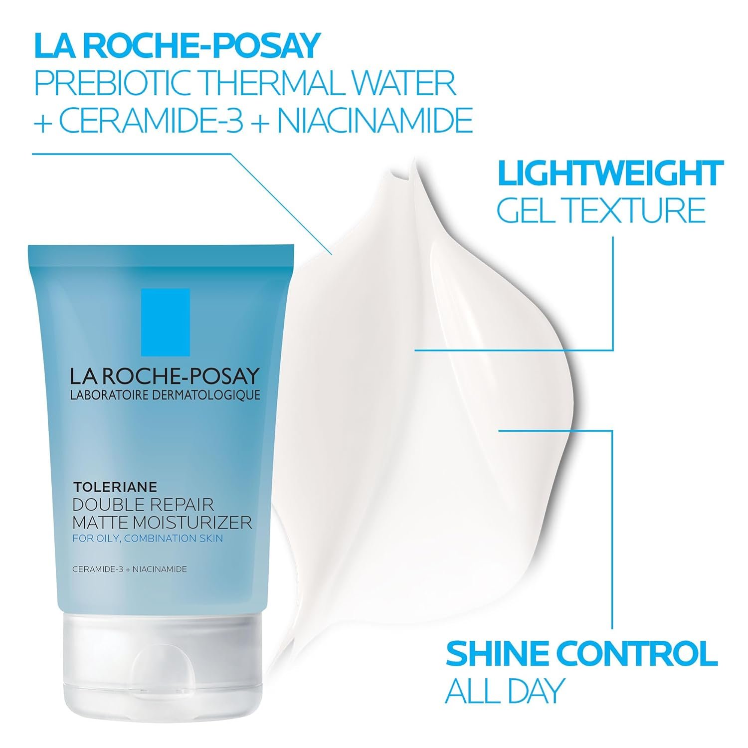 La Roche-Posay Toleriane Double Repair Matte Daily Face Moisturizer, For Oily Skin with Ceramide and Niacinamide for All Skin Tones, Oil Free, Non-Comedogenic - Image 6
