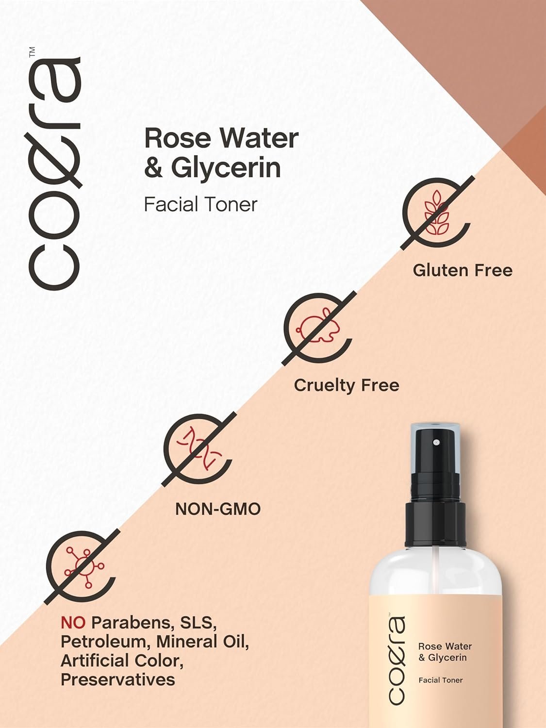Coera Rose Water & Glycerin Spray for Face | 8 fl oz | Hydrating Facial Toner and Moisturizing Mist for Skin and Hair | Free of Parabens, SLS, & Preservatives | Packaging May Vary - Image 6