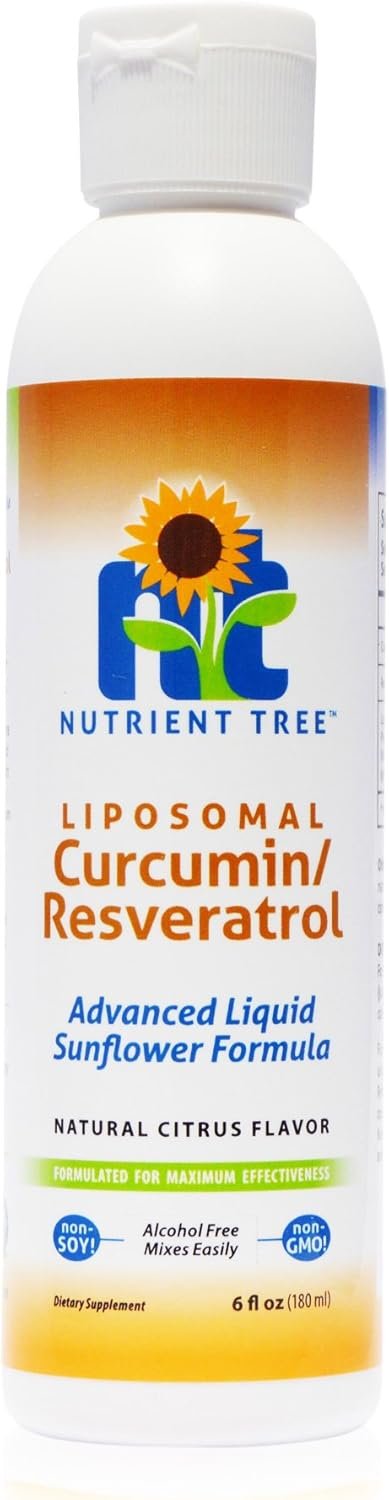 Liposomal Curcumin (Tumeric) and Resveratrol, Two powerful antioxidants, Alcohol free, No Soy or Gluten, Non-GMO Sunflower Oil - Image 2