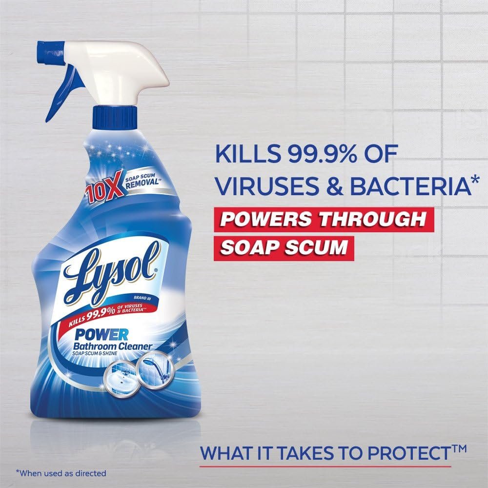 Lysol - 1920090036 Power Bathroom Cleaner Spray, 22oz (Pack of 1) - Image 3