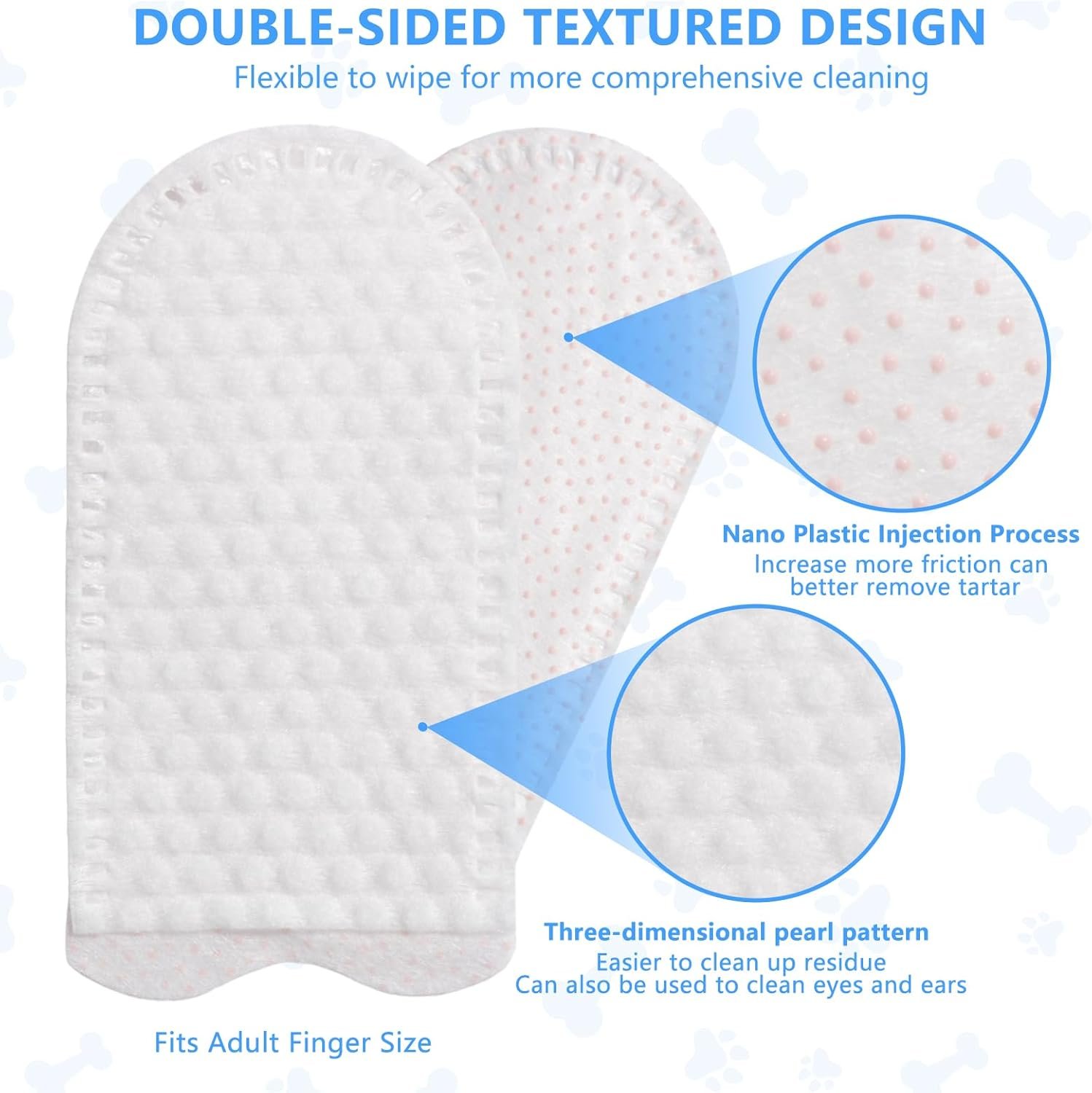 CuteBone Pet Dental Finger Wipes - 50 Count, Easy Oral Care for Cats & Dogs, Disposable, Stress-Free - Image 7