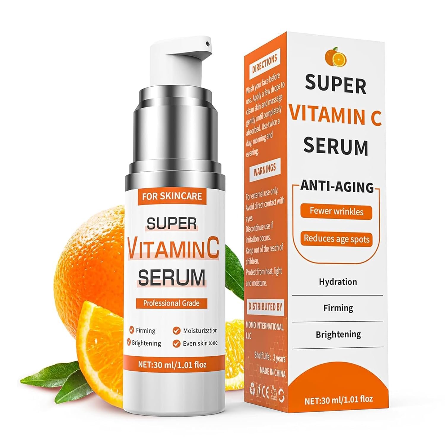 Super Vitamin C Serum for Women over 70: All-In-One Hydrating Anti-Aging Formula - Vitamin C, Hyaluronic Acid, Vitamin E, Caffeine, Hydrating, Lifting, Face Wrinkle & Age Spots Reduction - Image 2