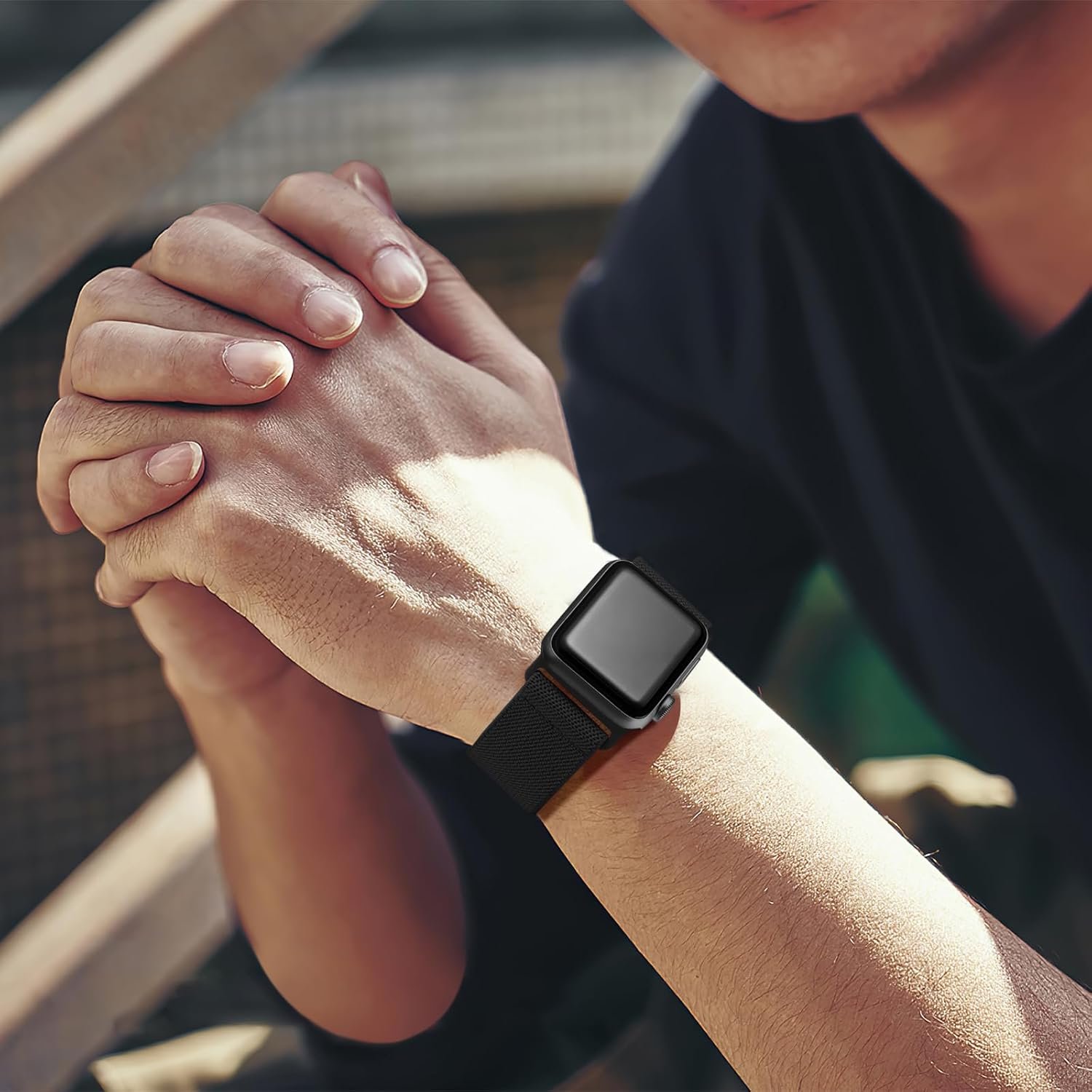 Lerobo Braided Band Compatible with Apple Watch Series 10 9 8 7 46mm 45mm 41mm Ultra 2 49mm Series 6 5 SE 44mm 40mm Series 4 3 2 1 38mm 42mm Men iWatch Bands Women Stretchy Nylon Solo Loop Sport Strap - Image 8