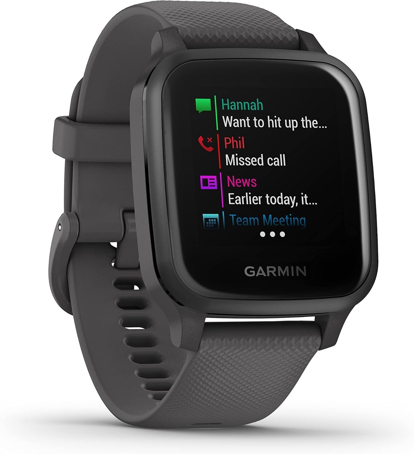 Garmin 010-02427-00 Venu Sq, GPS Smartwatch with Bright Touchscreen Display, Up to 6 Days of Battery Life, Slate Aluminum Bezel with Shadow Gray Case and Slate Silicone Band - Image 4