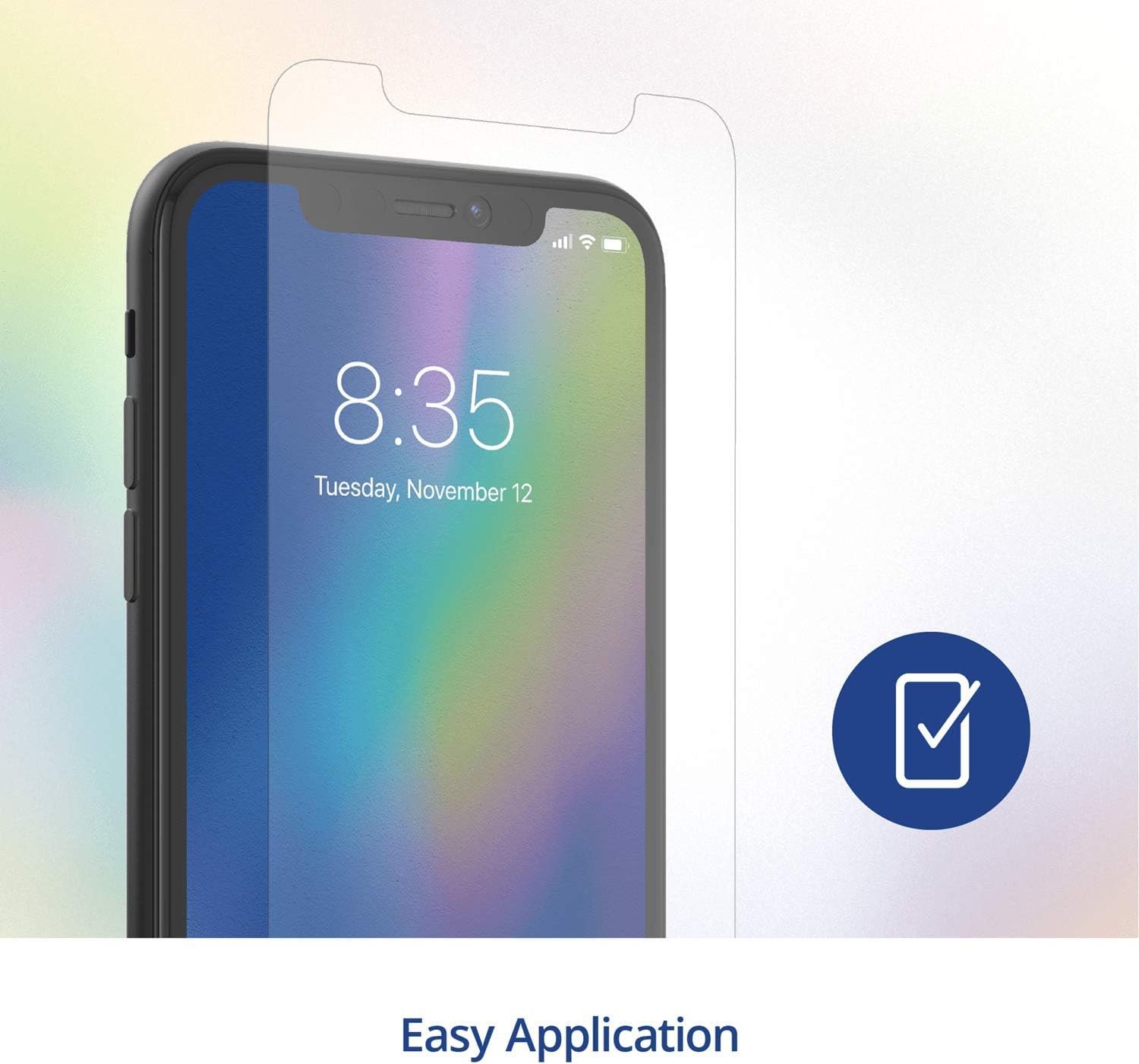max Protection HD Screen Protection - 2 Pack - Tempered Glass Screen Protector - Made for Apple iPhone 12 and iPhone 12 Pro (6.1") - Case Friendly, Clear - Image 8