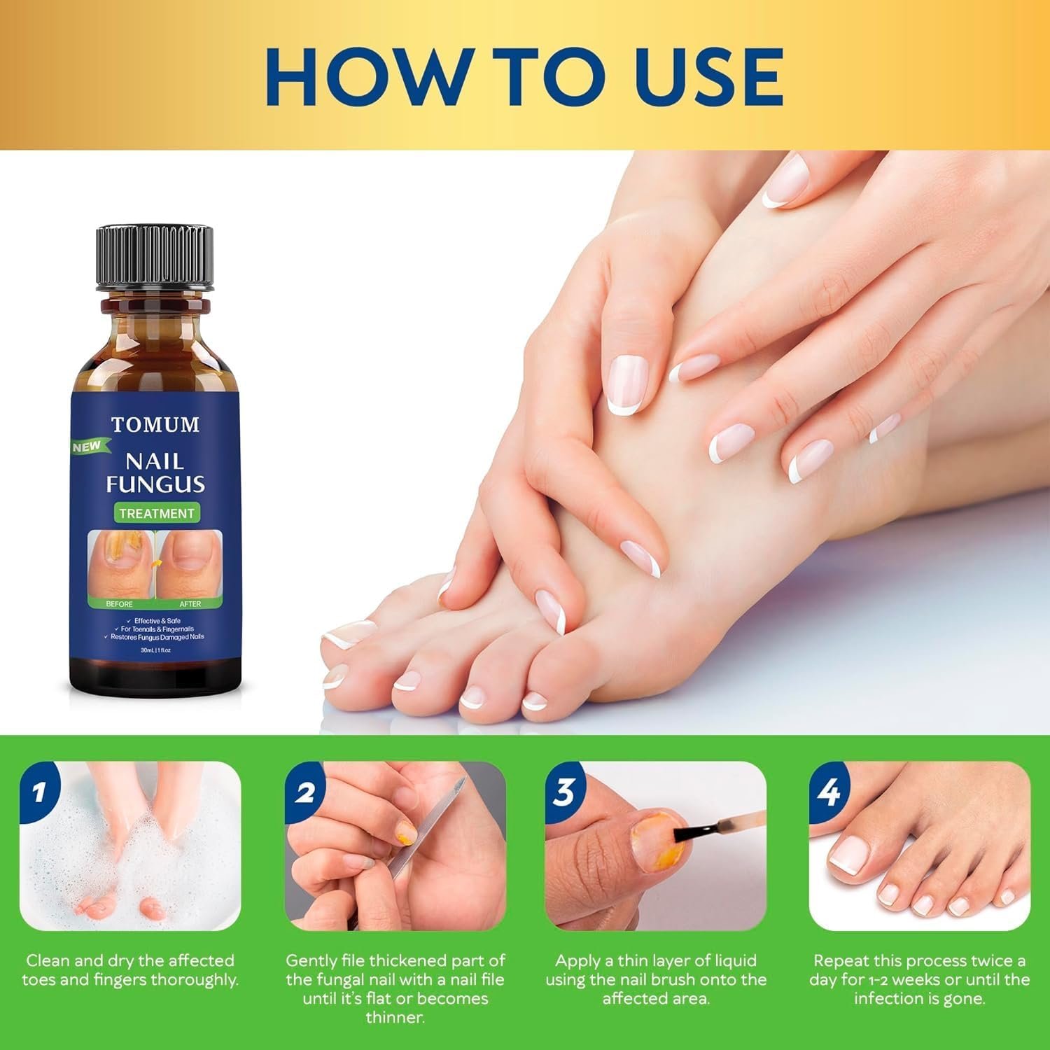 Extra Strength Toenail Fungus Treatment: Nail Fungus Treatment for Toenail, Toenail Fungus Treatment Extra Strength - Nail Fungus Treatment, Safely and Gently - 30ML - Image 5