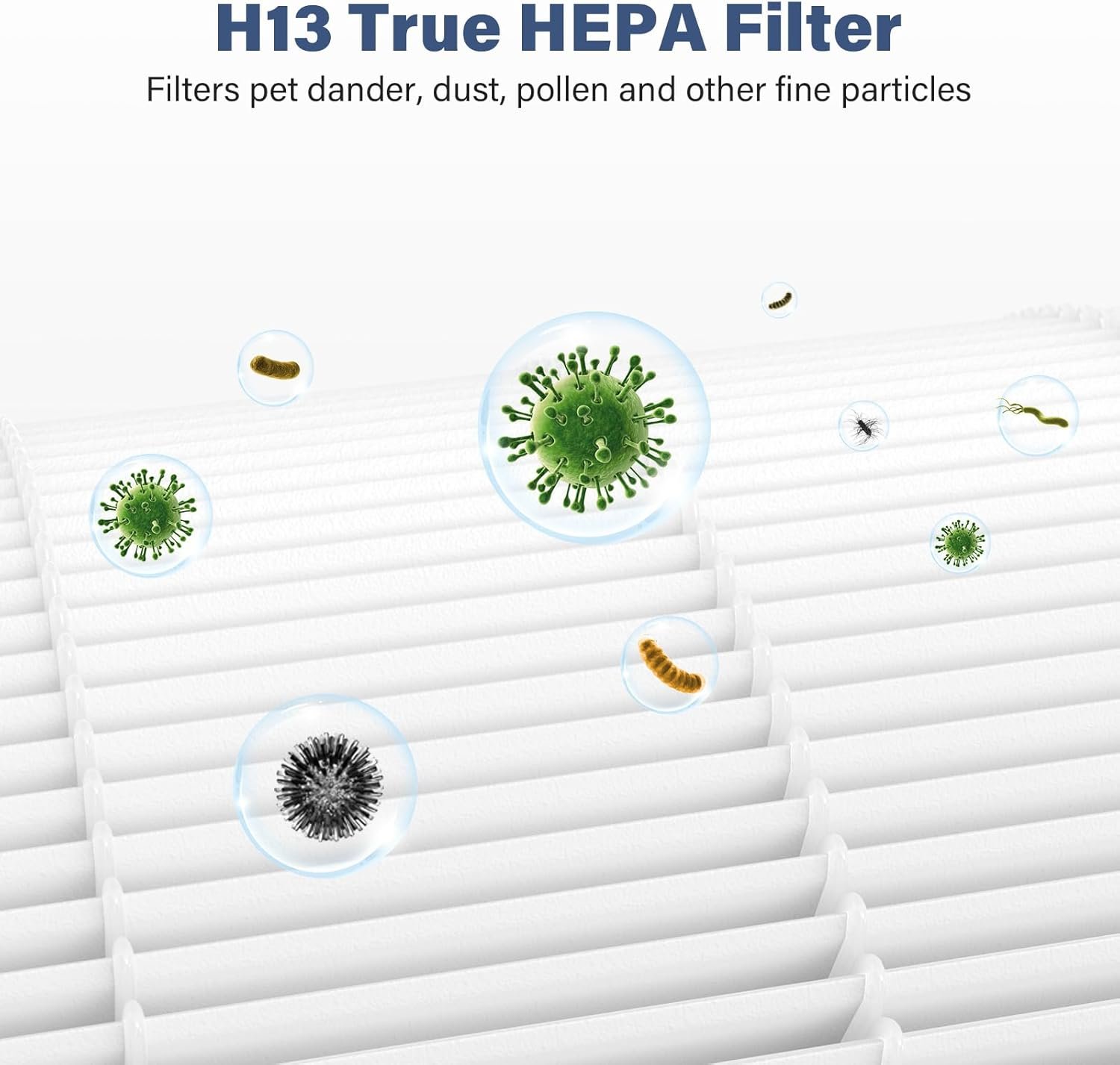 H7126 Replacement Filter Compatible with GoveeLife Mini Air Purifier H7126, 3-in-1 H13 True HEPA with 6 pcs Aroma Pads, H7126-RF, 2 Pack - Image 5