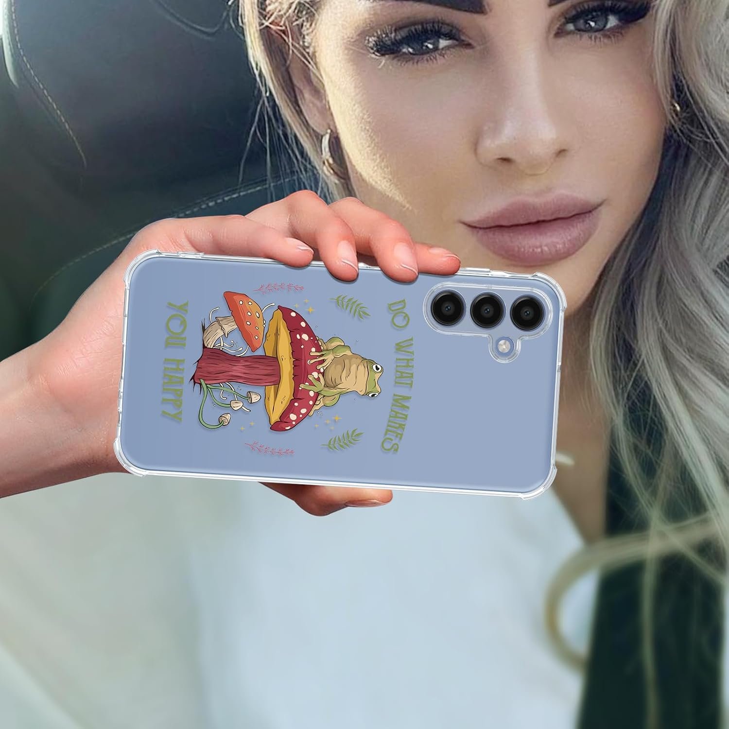 Buleens for Samsung Galaxy A14 5G Case 6.6 Inch - Clear Flexible TPU Women Girls Cute Protection Phone Cover Slim Fit Shockproof Girly Cartoon Design Pattern for Samsung A14 5G Case, Frog - Image 8