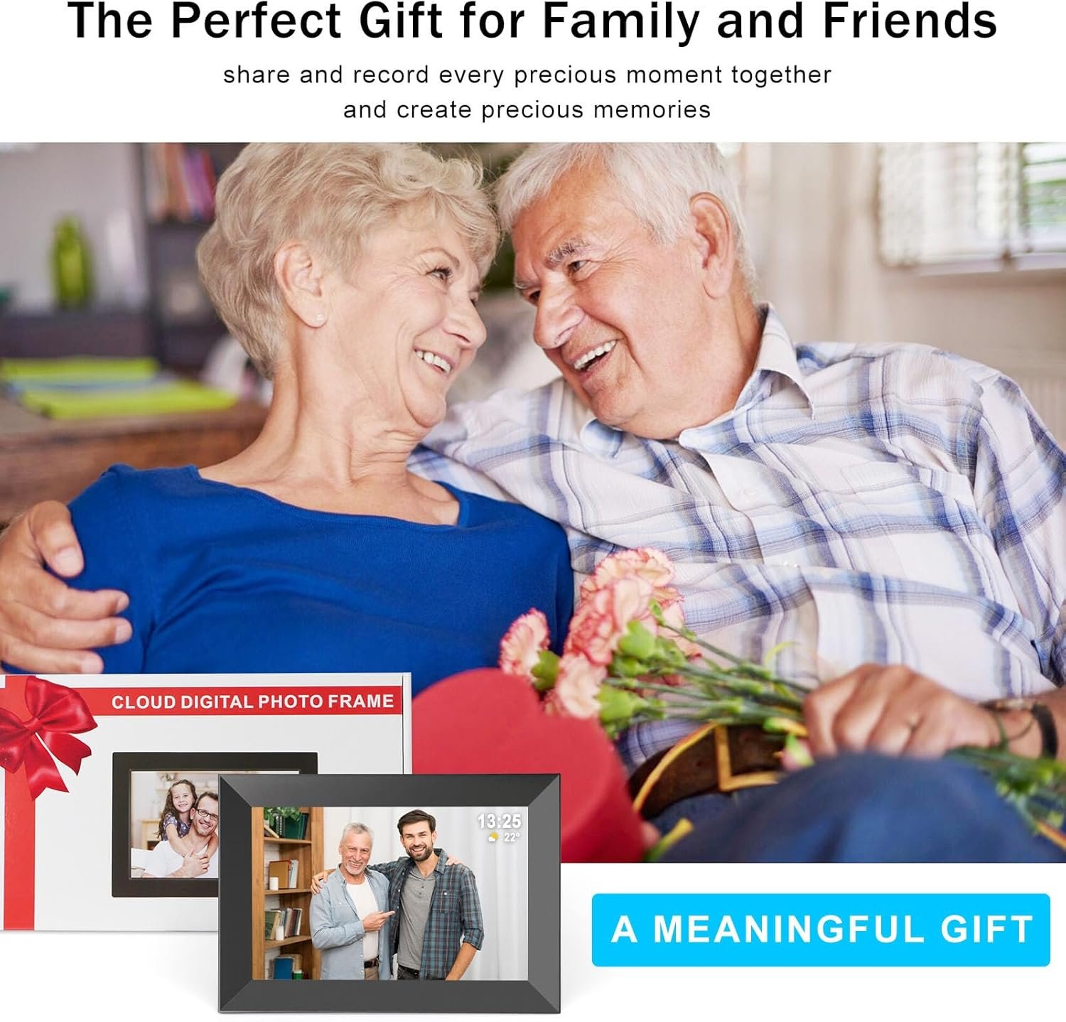 10.1 Inch Smart WiFi Digital Picture Frame 1280x800 HD IPS Touch Screen Photo Frame Electronic,Auto Rotate,Built-in 32GB Storage-Send Photos from Your Phone,Great Gifts - Image 8