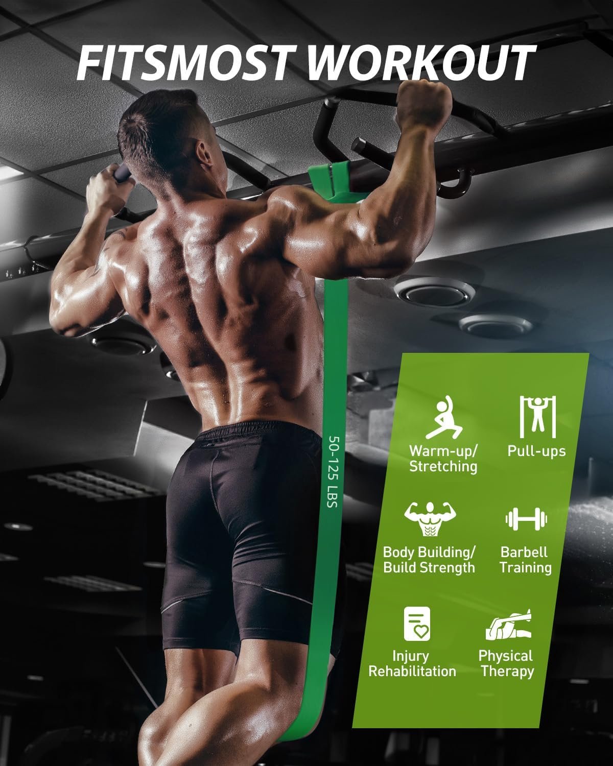 Resistance Bands, Pull Up Exercise Bands, Workout Bands for Fitness Training, Body Stretching, Physical Therapy, Muscle Training - Image 5