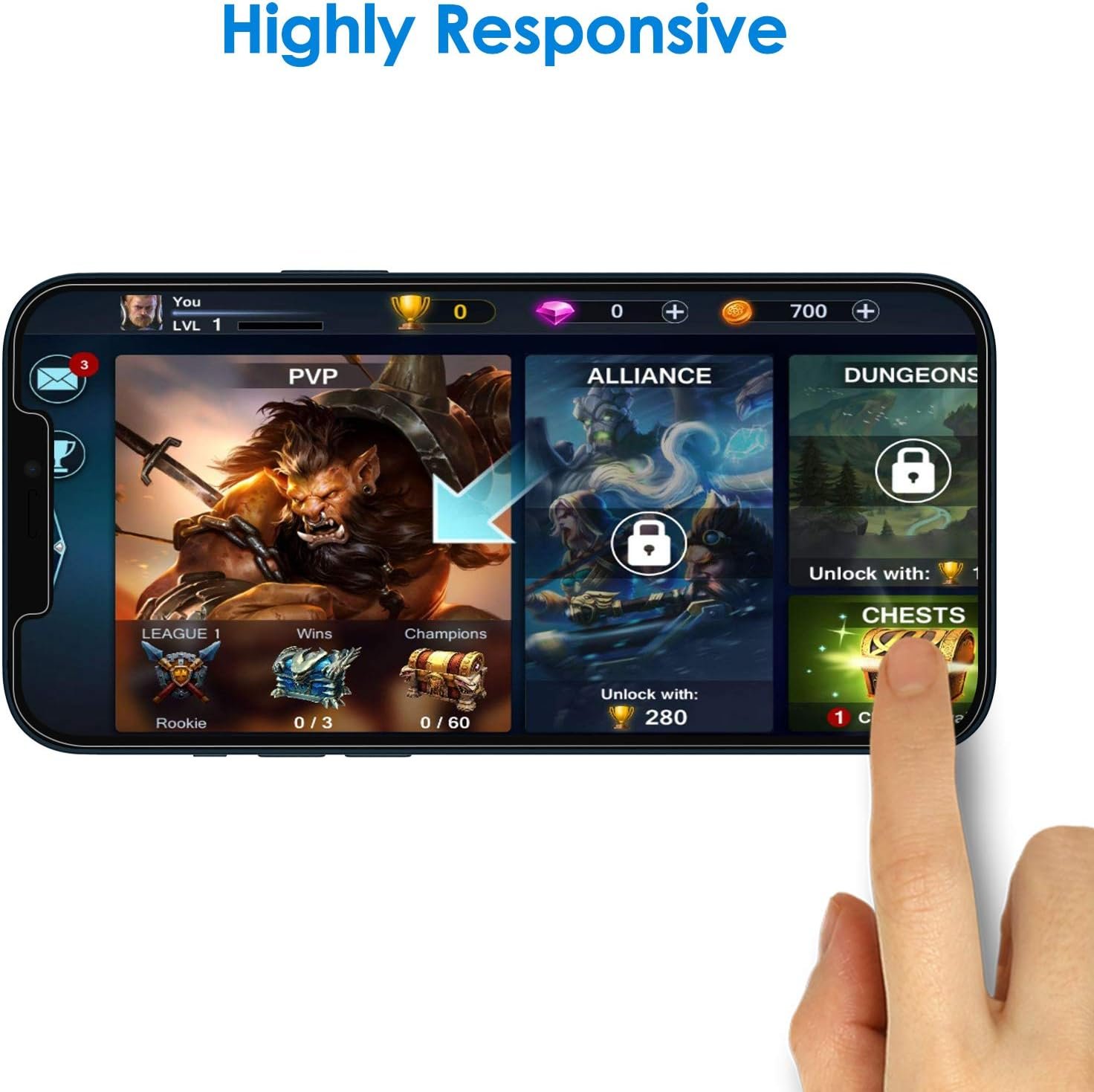 JETech Screen Protector for iPhone 12 Pro Max 6.7-Inch, Tempered Glass Film, 3-Pack - Image 6