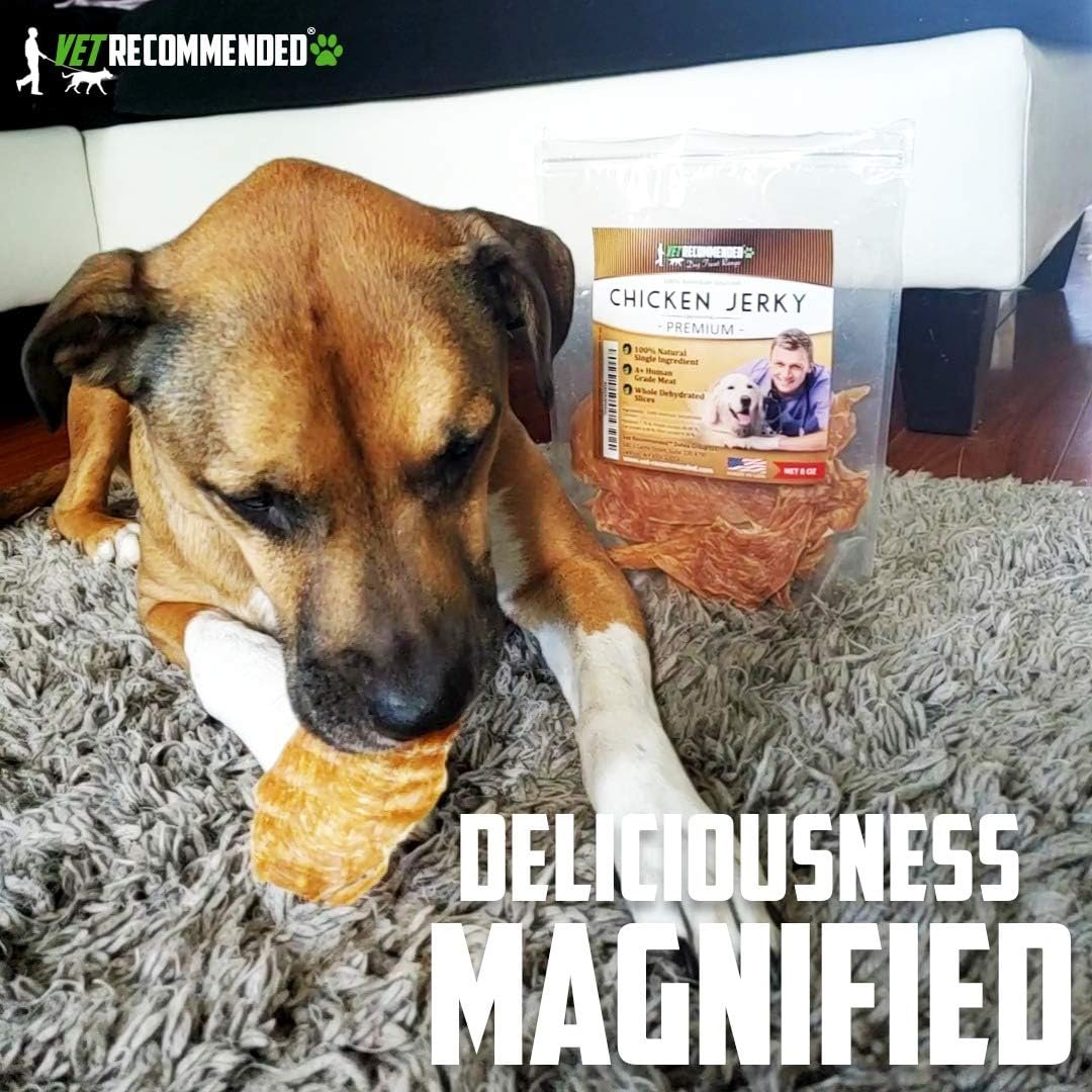 Premium Chicken Jerky for Dogs - Giant 8oz Bag | All Natural Dog Treats - Single Ingredient - No Fillers or Preservatives - Whole Dehydrated Chicken - Made in USA - Image 7