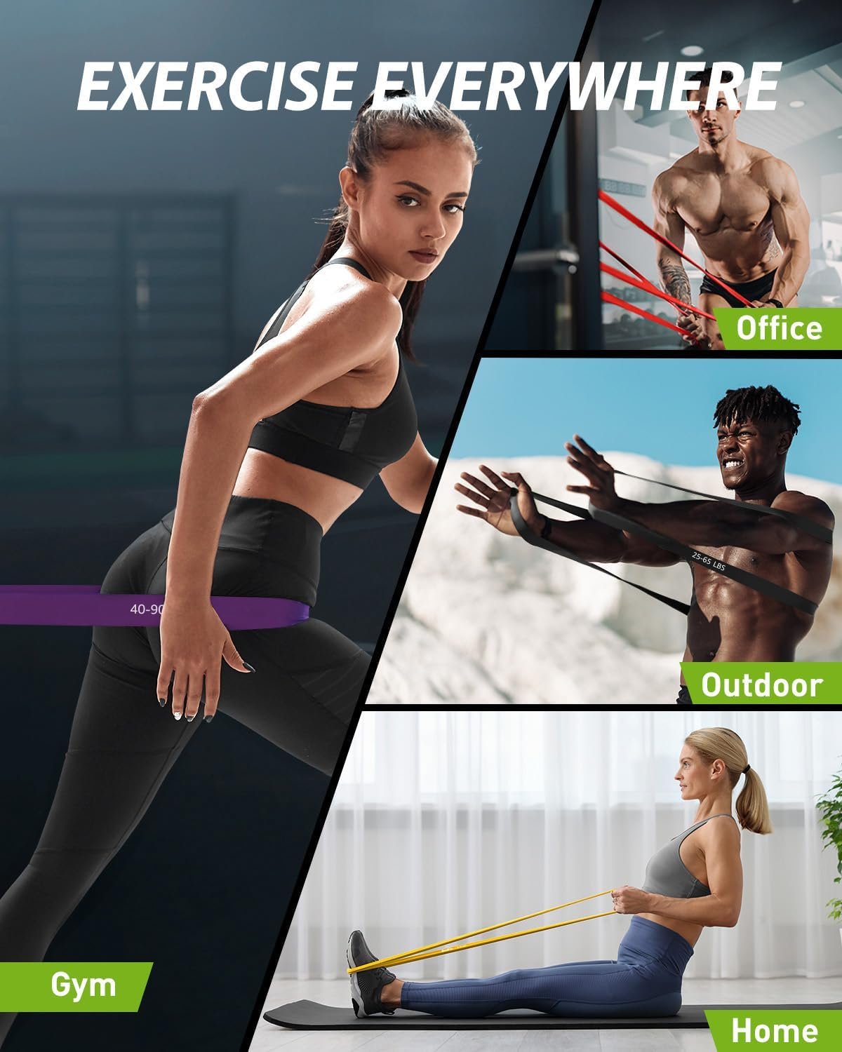 Resistance Bands, Pull Up Exercise Bands, Workout Bands for Fitness Training, Body Stretching, Physical Therapy, Muscle Training - Image 6