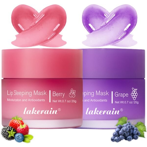 2 Pcs Lip Sleeping Mask, Lip Mask Overnight Hydrate Repair Sleeping Lip Mask, Moisturizing Lip Balm Lip Care Anti Dry Cracked Lip Cream, Lip Scrubs Exfoliator Reduce Lip Lines - Image 2