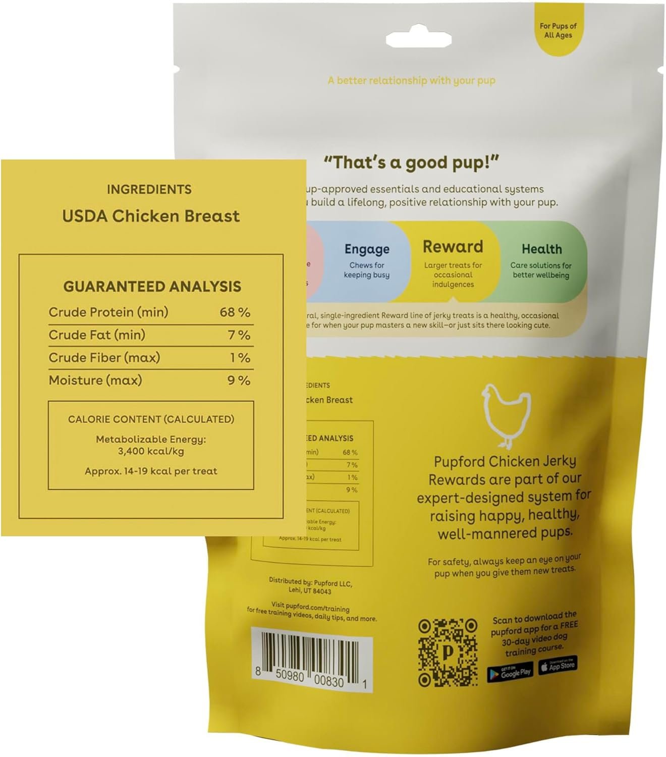 Pupford Chicken Jerky Treats for Dogs for Large & Small Dogs of All Ages | Made in USA, 100% Real Meat & No Fillers | Dogs Love These Tasty Dog Snacks (Chicken 4 oz) - Image 3