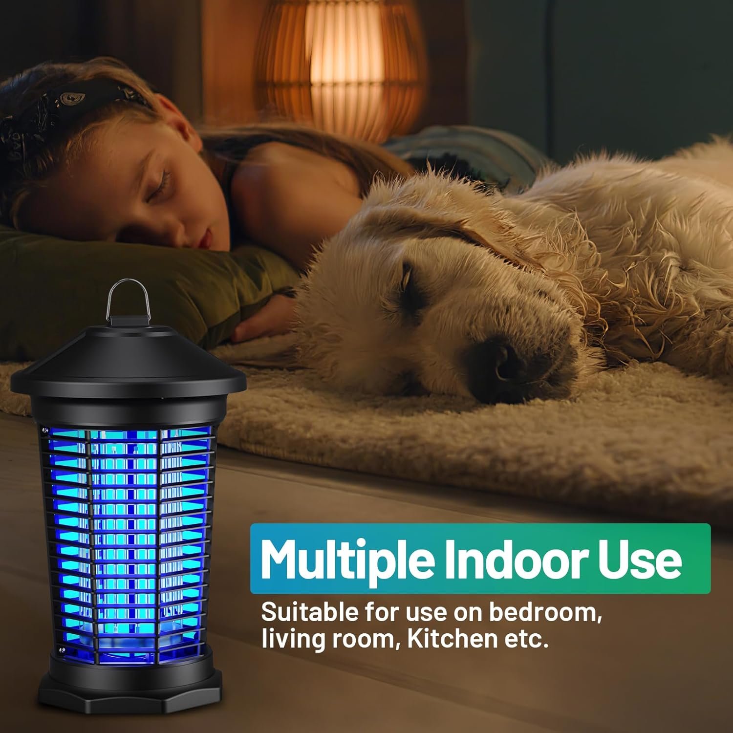 Bug Zapper Outdoor, Mosquito Zapper Indoor with 4000V High Powered, Electric Fly Zapper, Mosquito Killer Traps for Home, Kitchen, Backyard, Patio - Image 7