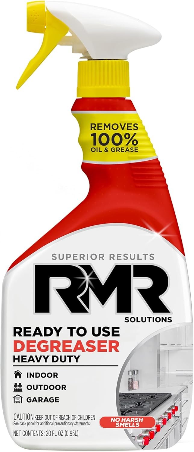 RMR Degreaser and Cleaner - Ready to Use Indoor/Outdoor Formula Works on Contact, For Heavy-Duty Cooking Surfaces, Indoor, Outdoor, Automotive, and Equipment Cleaning, 30 Fluid Ounce - Image 2