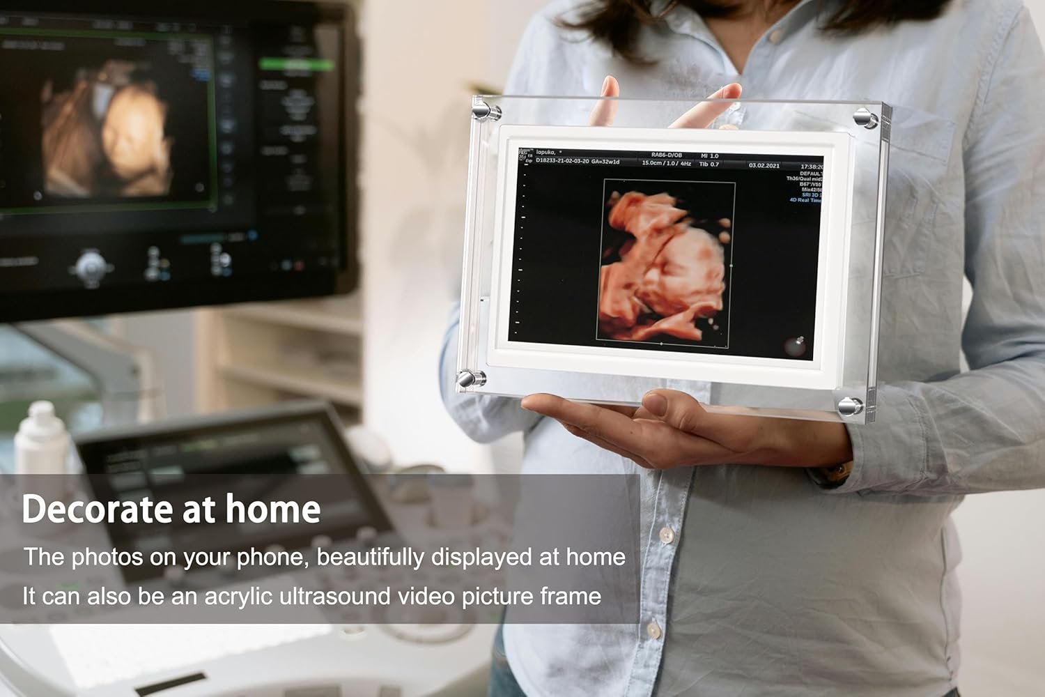 Digital Picture Frame WiFi, Frameo 10.1 Inch Acrylic Video Picture Frame, IPS LCD Touch Screen, Auto Rotation Photo/Video, Gifts for Mom&Dad - Image 4