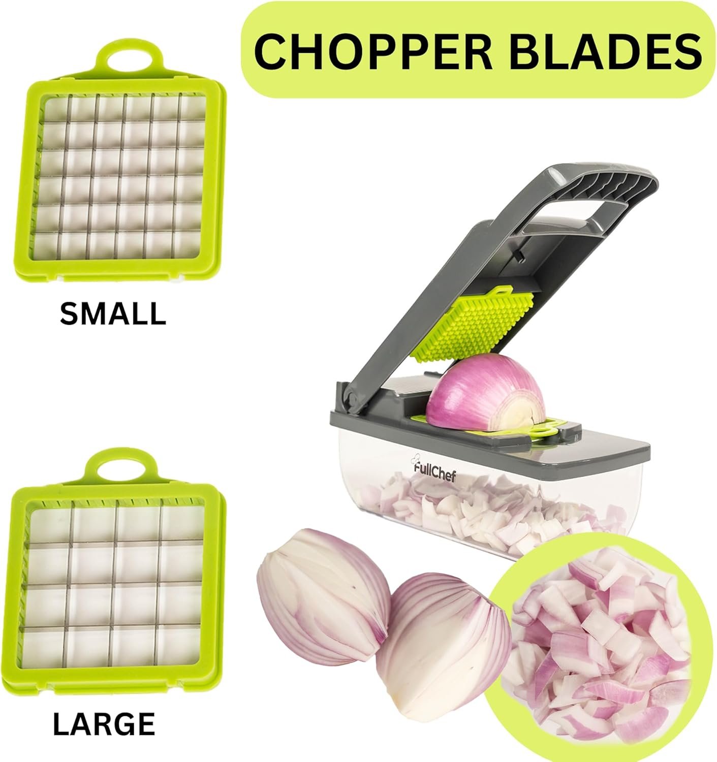 Vegetable Chopper, 14 in 1 Multi-functional Mandoline Pro Slicer/Grater with Container, Large, Gray - Image 5