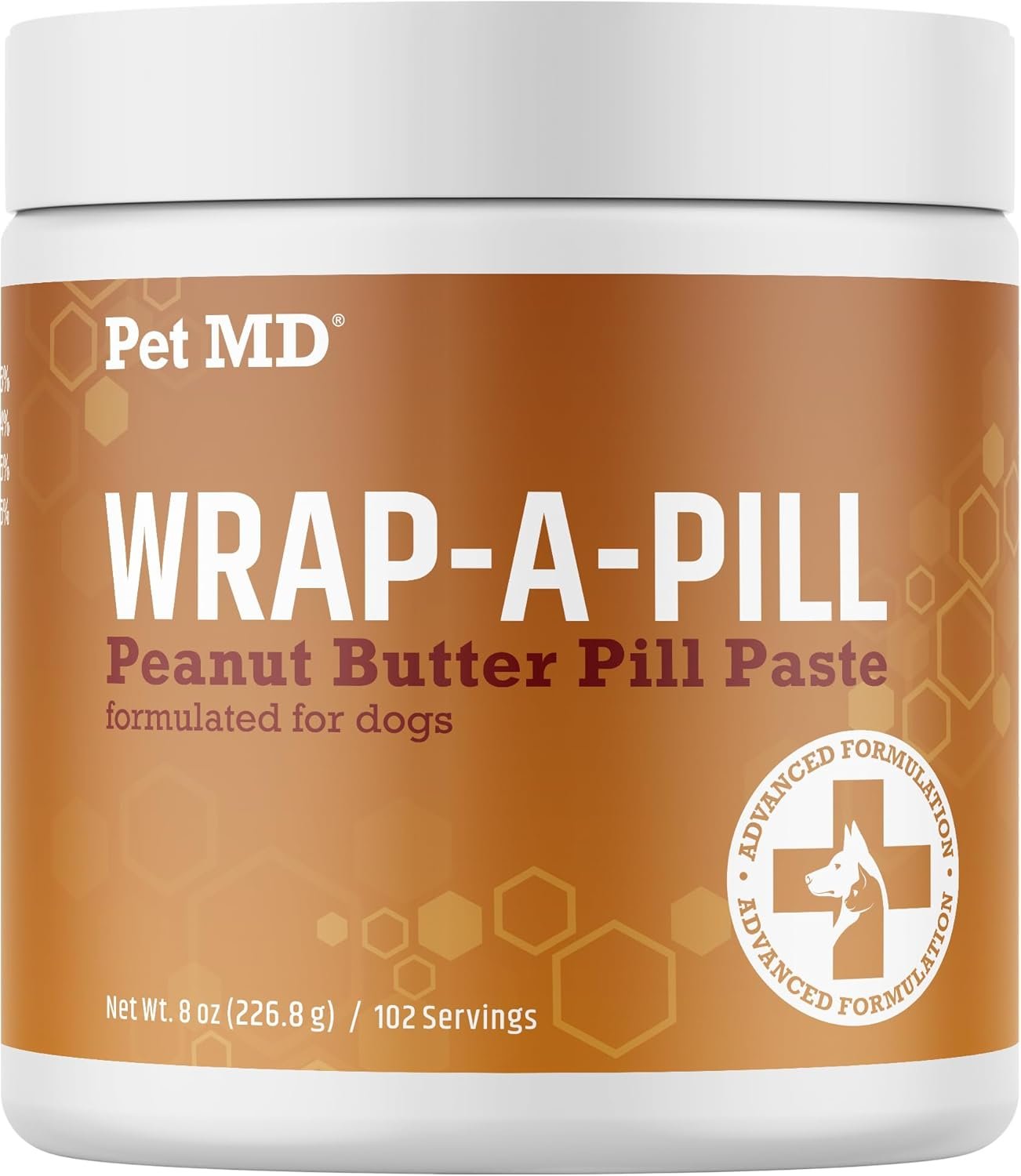 Pet MD Wrap A Pill Peanut Butter Flavor Pill Paste for Dogs - Make a Pocket or Pouch to Hide Pills & Medication - 8 oz - Image 2