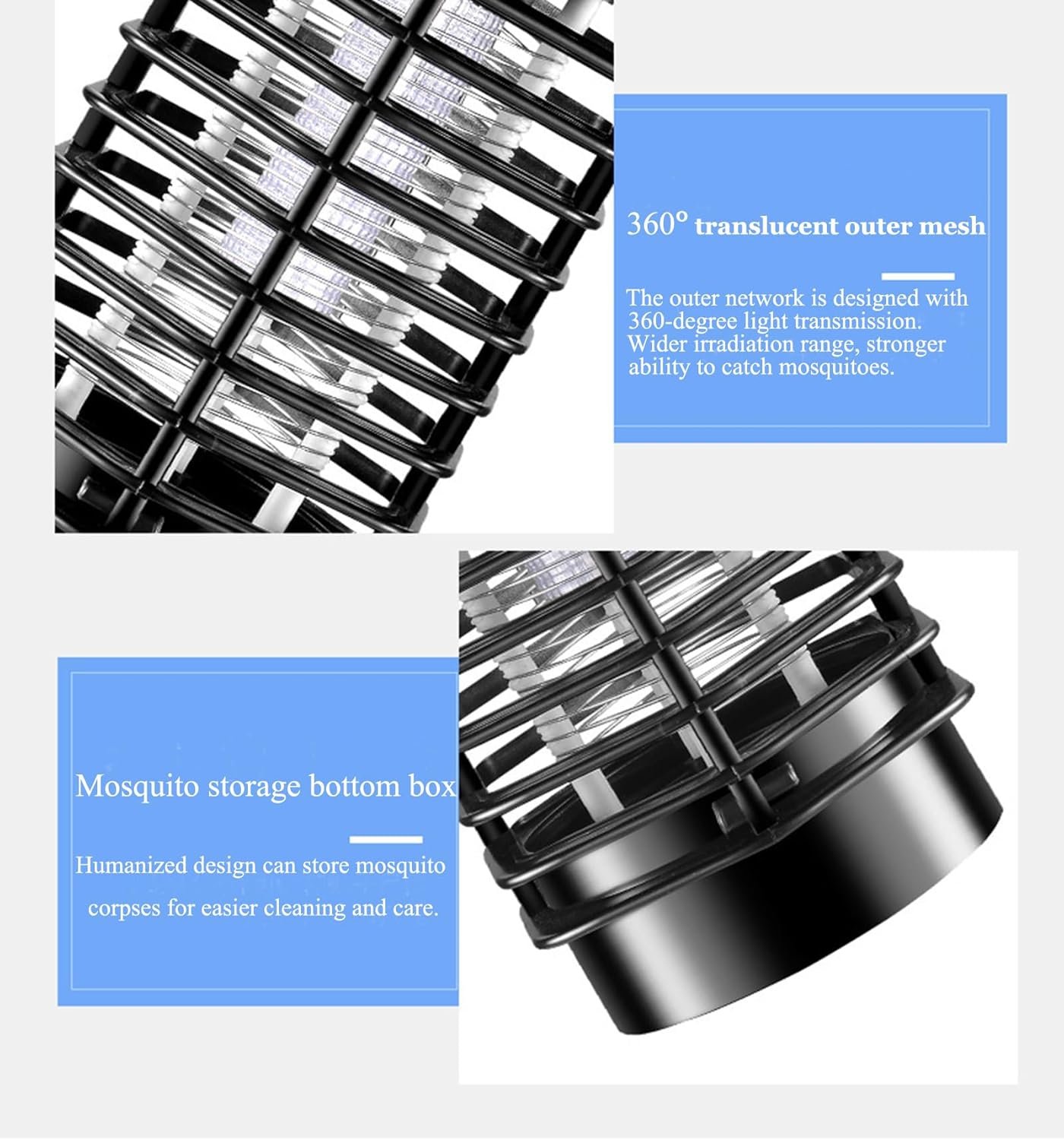 Bug Zapper Outdoor/Indoor,Mosquito Killer lamp,Mosquito Killer Outdoor Mosquito Zapper - UV Indoor Fly Trap, Insects Control, Home & Patio Mosquito Trap. - Image 7