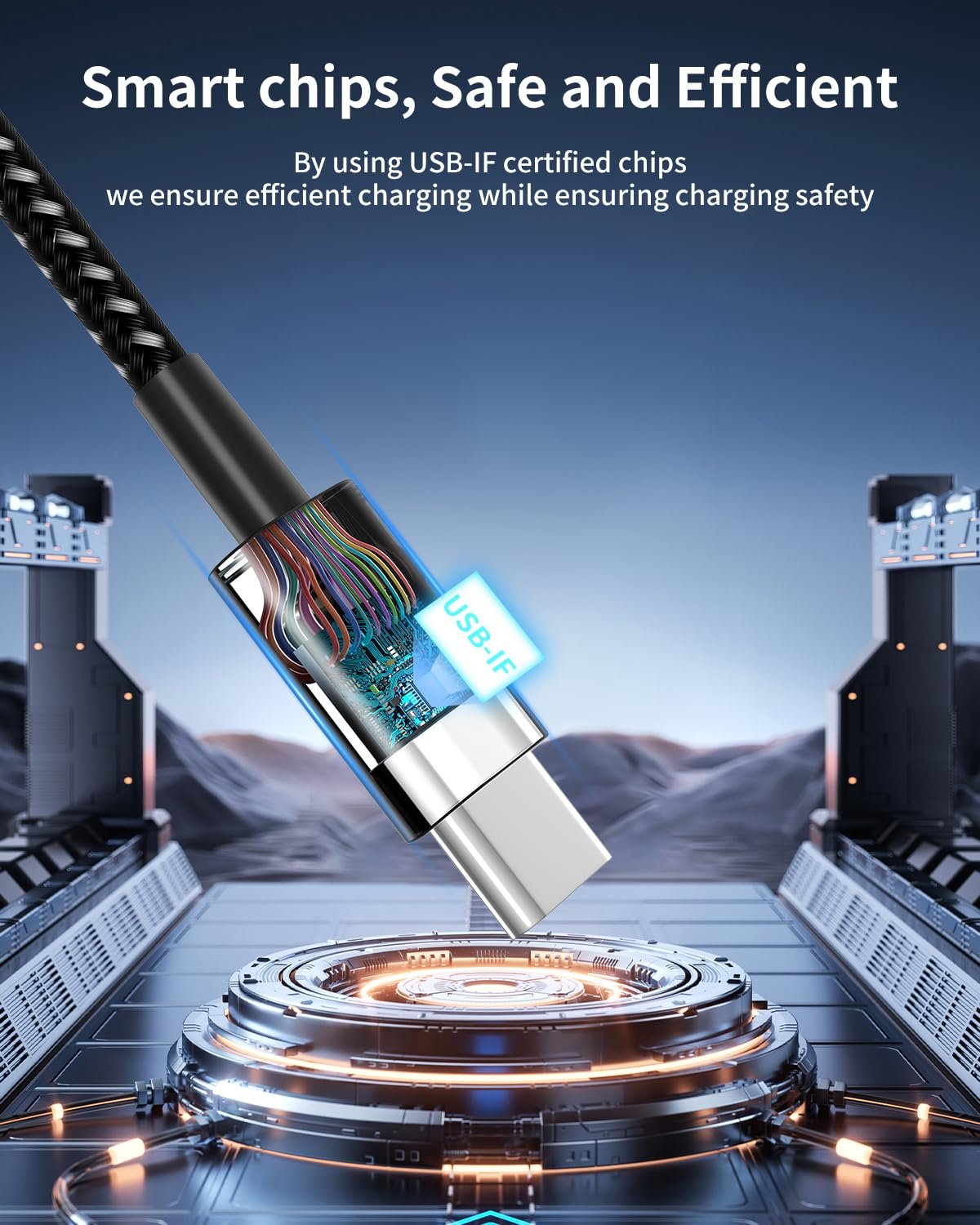 USB C to USB C Cable, 5Pack 6FT 60W(3.1A) Nylon Braided USB C Charger Cable for for iPhone 16/16 Plus/16 Pro Max/15/15 Plus/15 Pro Max, MacBook Pro, iPad Pro Air,Samsung S24/S24 Ultra/S23 USBC Charger - Image 6